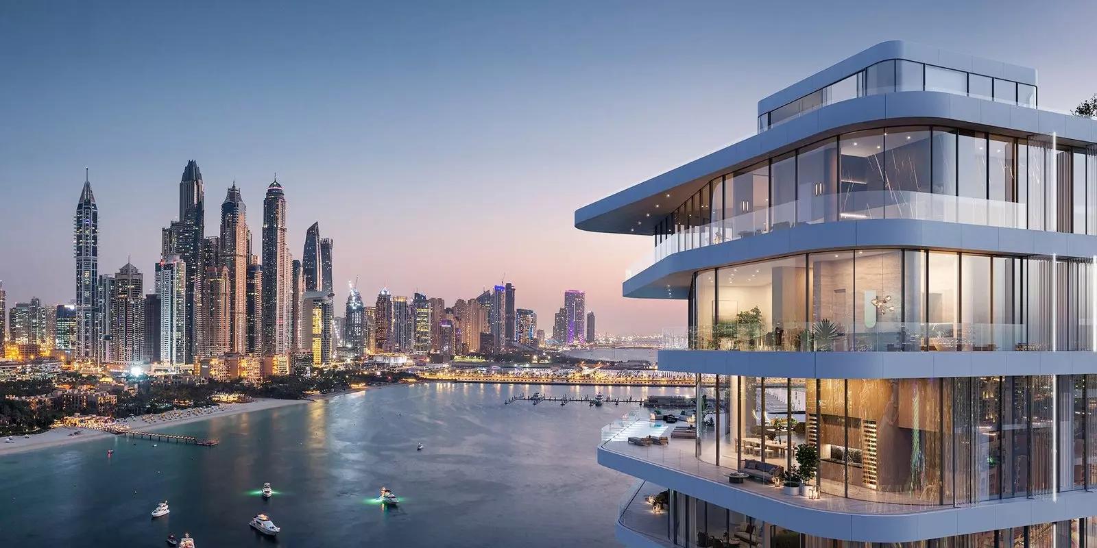 AVA at Palm Jumeirah interior living space with sea views, Dubai