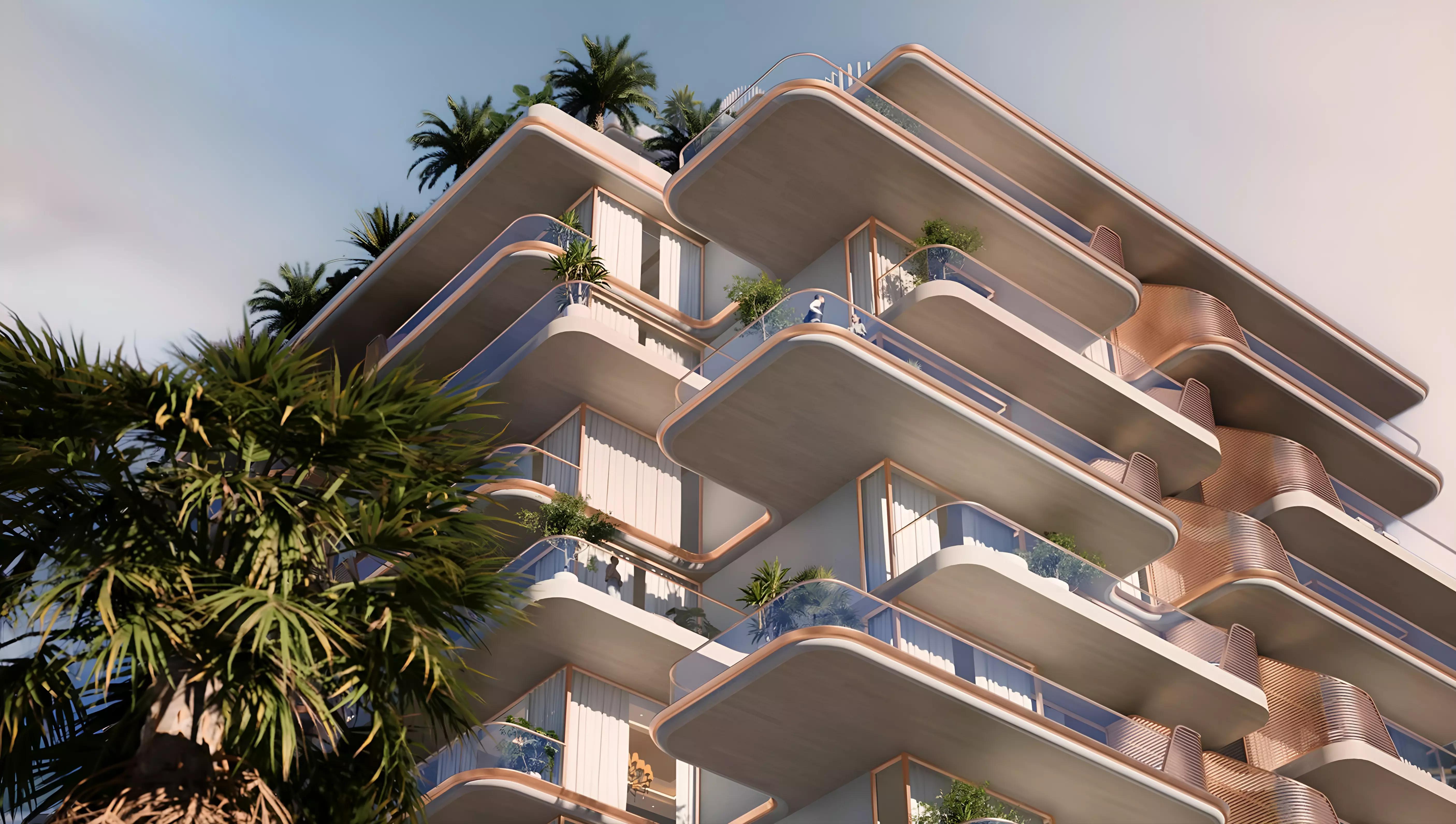 Sunset Bay Phase 4 landscaped garden and pool area, Dubai Islands, Dubai
