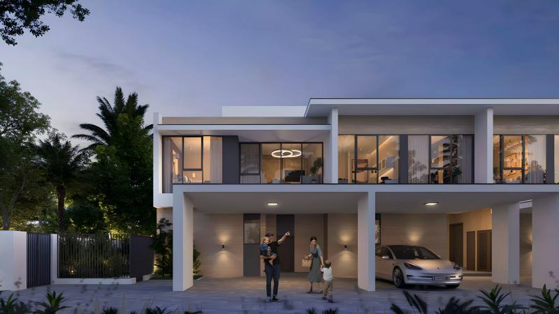 Equiterra 2 townhouse exterior at Grand Polo Club and Resort, DIP 2, Dubai
