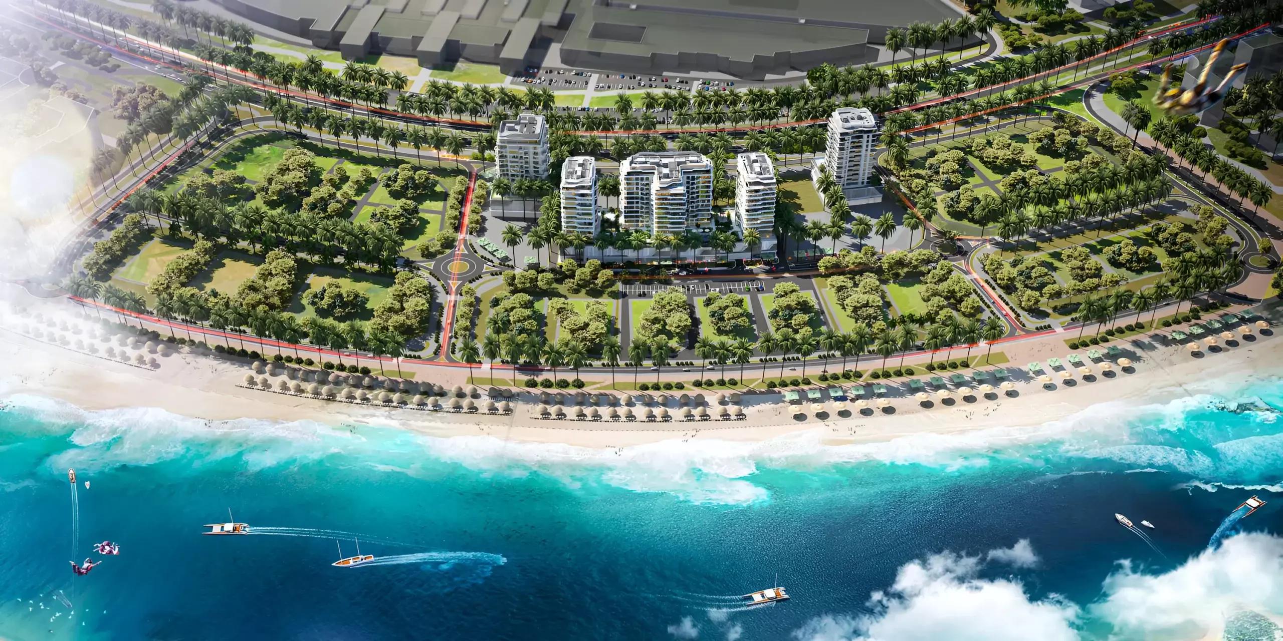 Miami Beach Residence beachfront and landscaped grounds, Dubai Islands