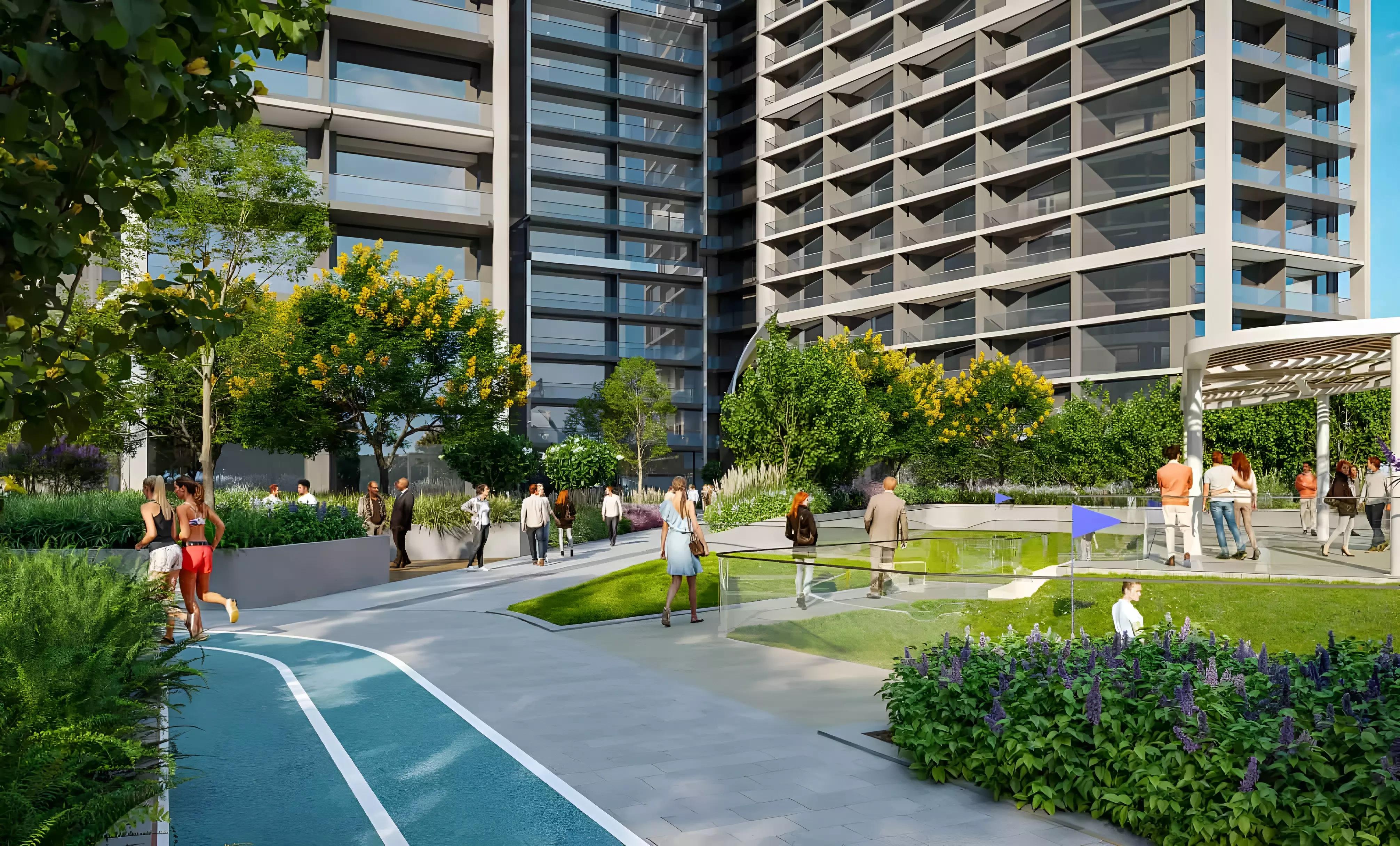 The Tranquil apartment interior living space, Sobha Central, Jebel Ali