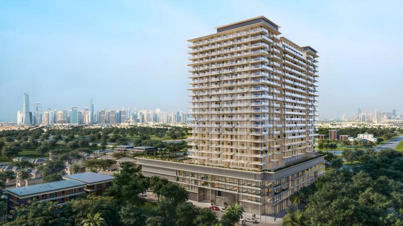 Sol Levante exterior facade view, Jumeirah Village Triangle, Dubai