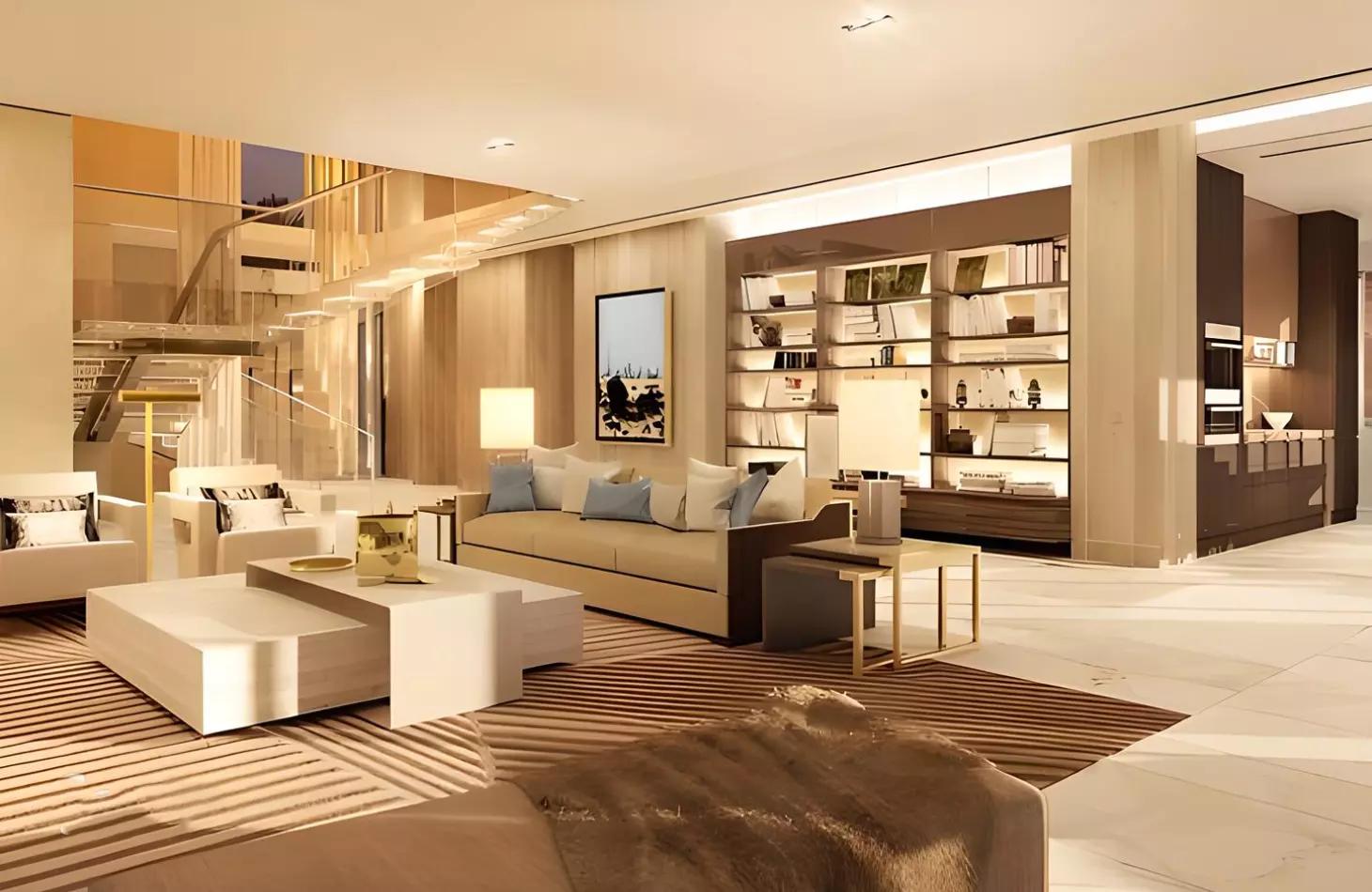 The Ellington Collection landscaped garden area, Palm Jumeirah, Dubai