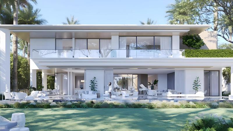 Edra Villas exterior facade in Eden Hills, MBR City, Dubai