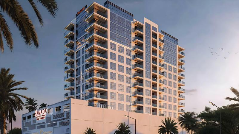 Exterior facade of Ramada Residences by Wyndham in Al Jaddaf, Dubai