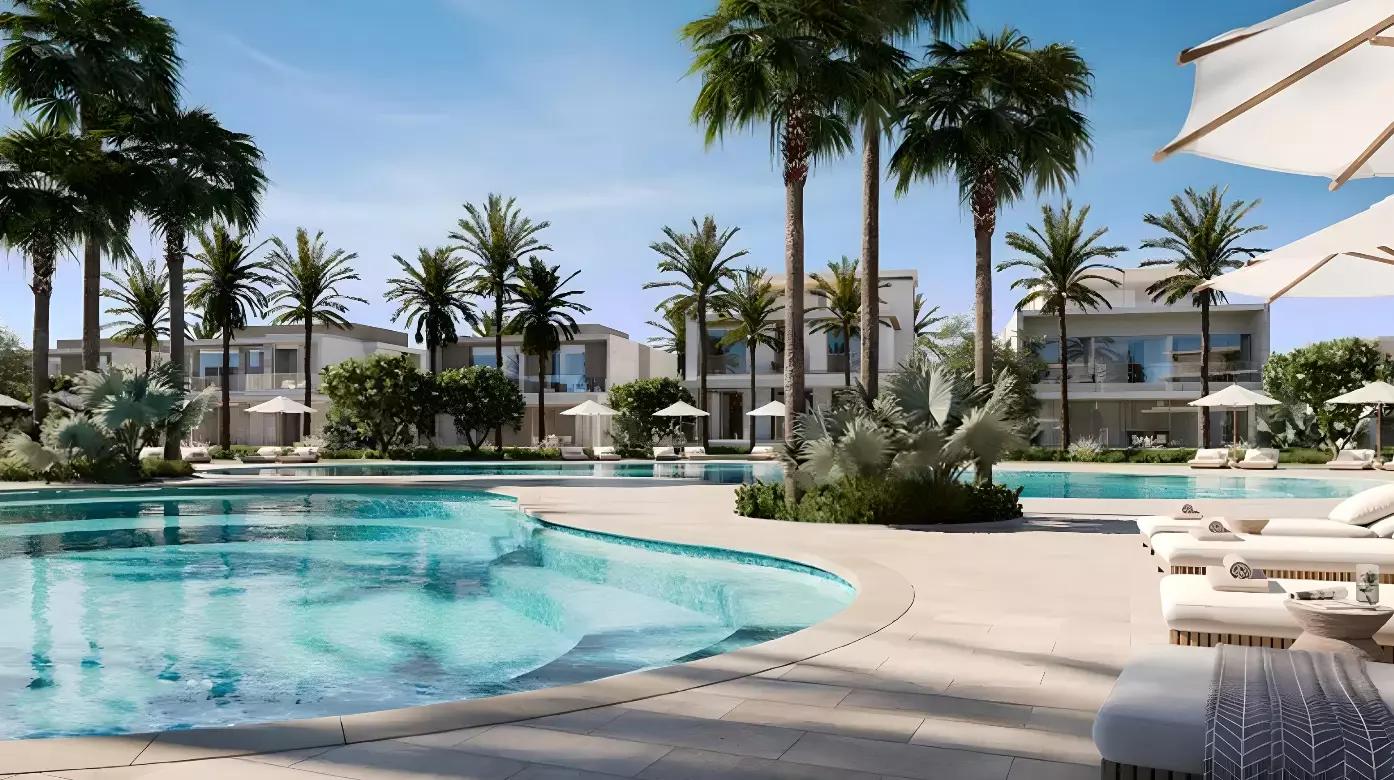 Bay Villas Phase 3 outdoor terrace and garden space, Dubai Islands