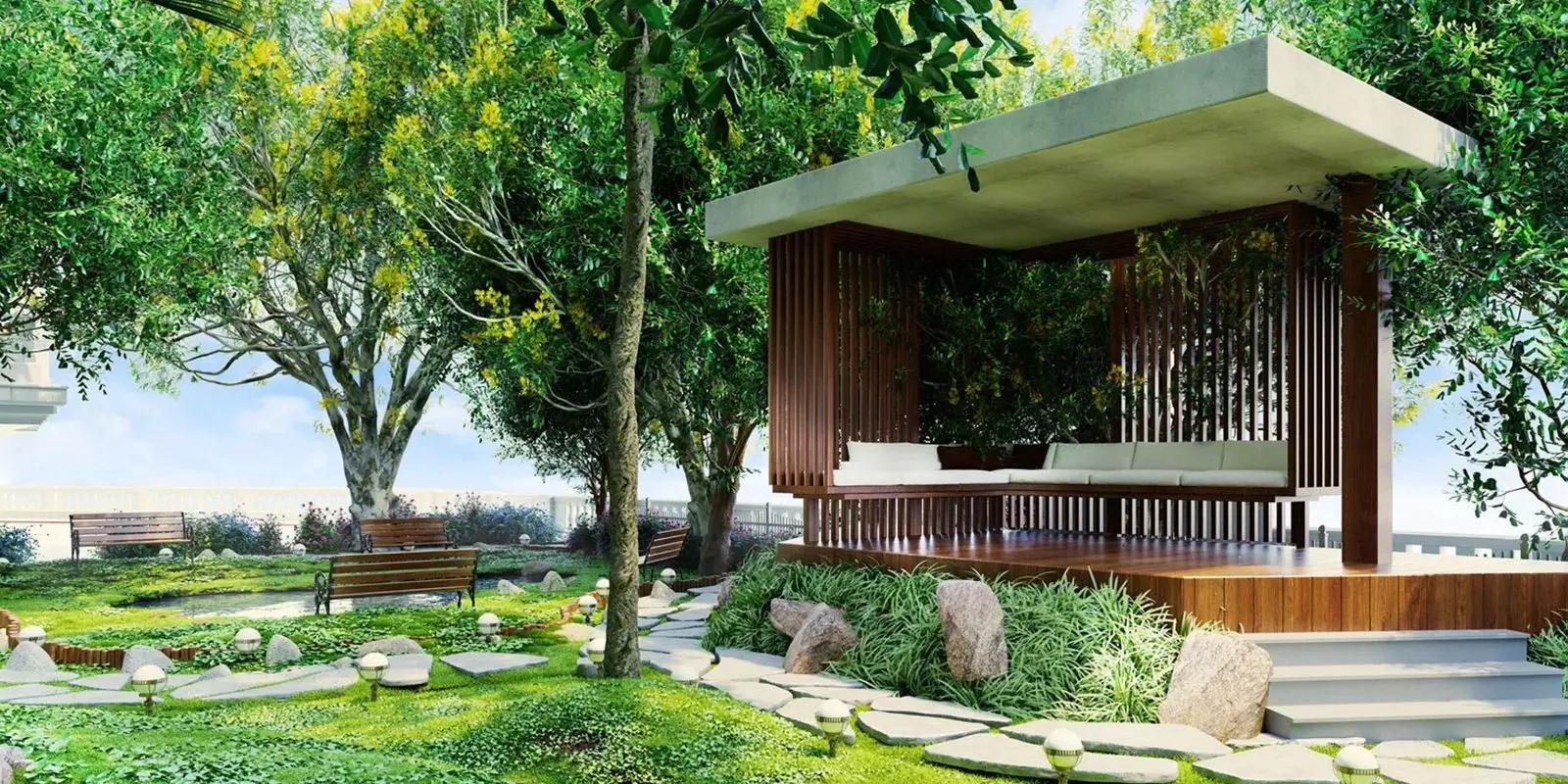 Vincitore Volare landscaped grounds and amenities, Arjan, Dubai
