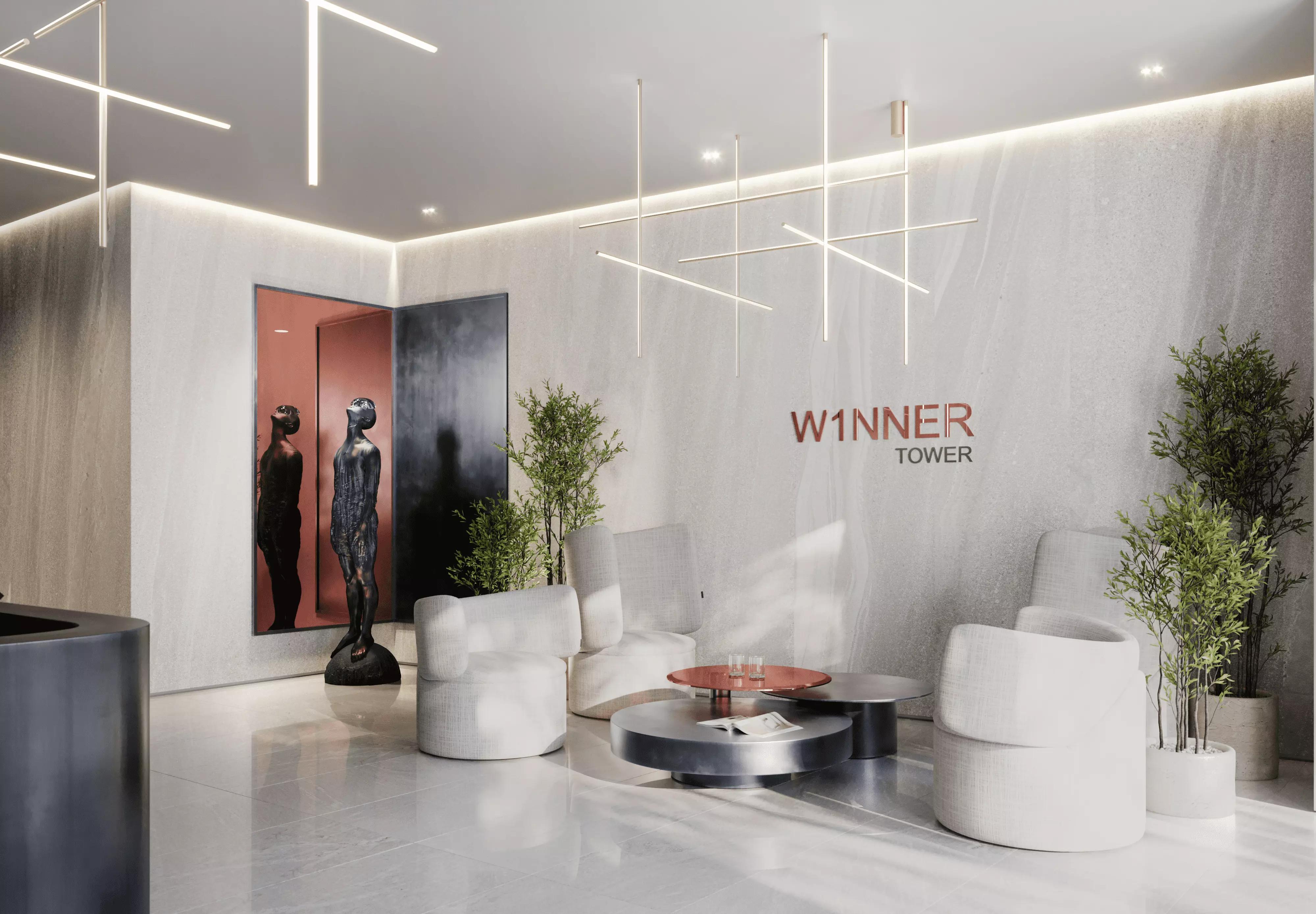 W1nner Tower shared pool and terrace area, JVT, Dubai