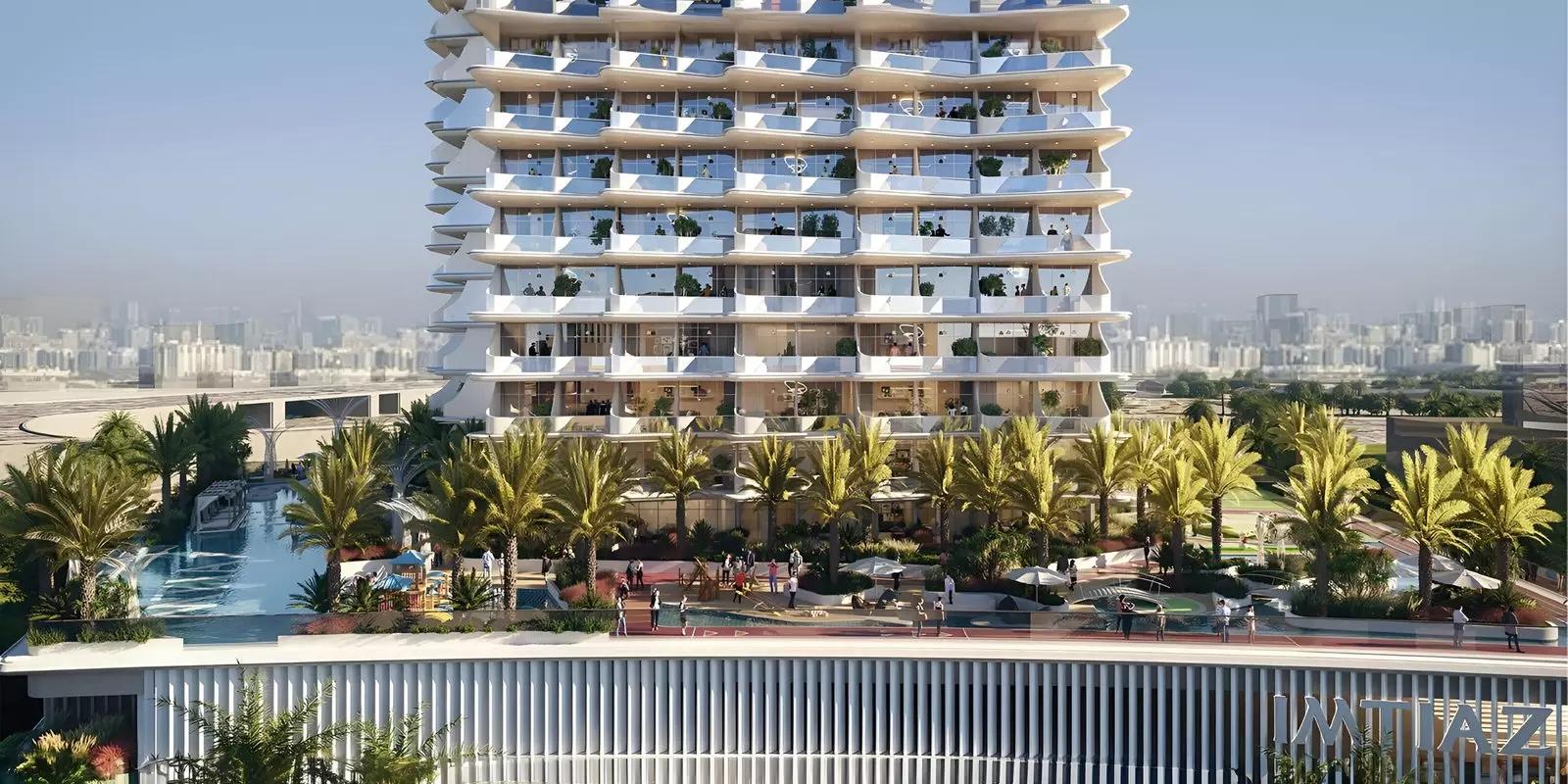 Cove interior apartment living space, Dubai Land