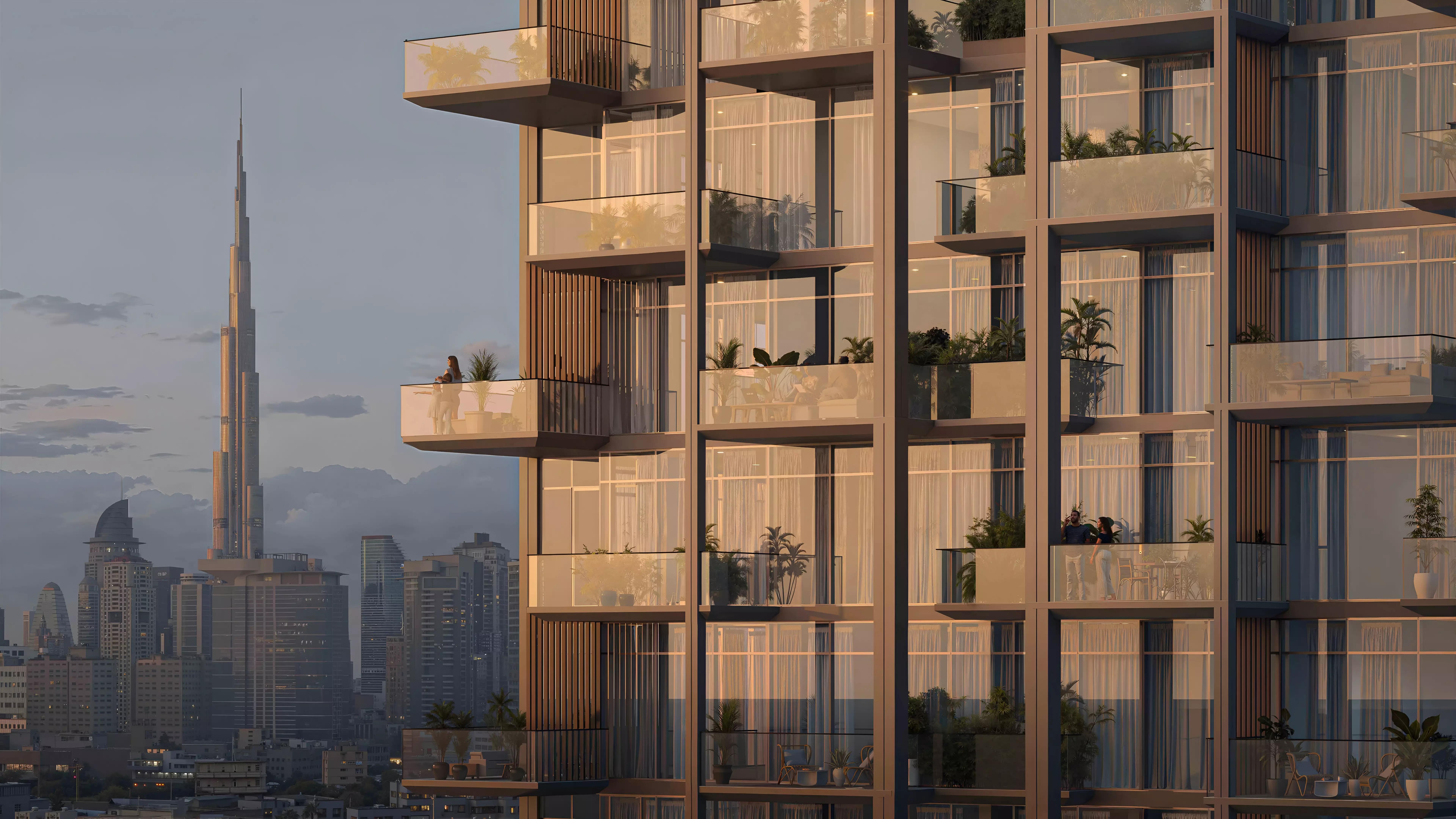 Wynwood Horizon apartment interior living space, Bukadra, Dubai