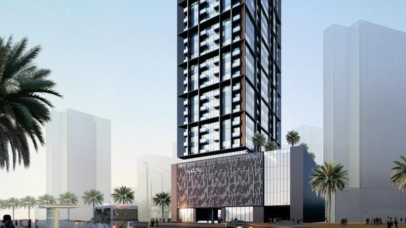 Altai Tower exterior facade in Jumeirah Village Triangle, Dubai