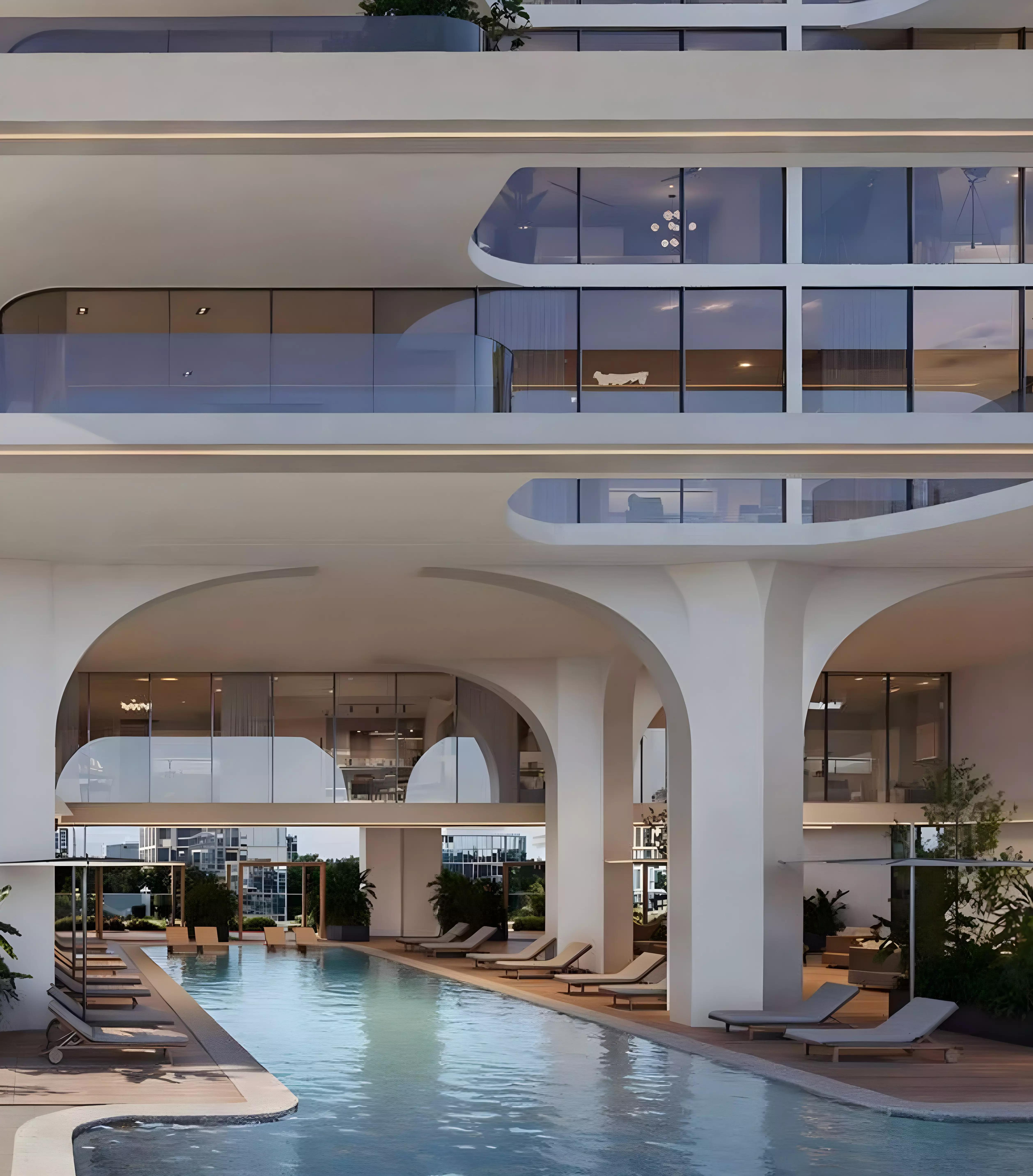 Elle Residences interior living space, Dubai Islands