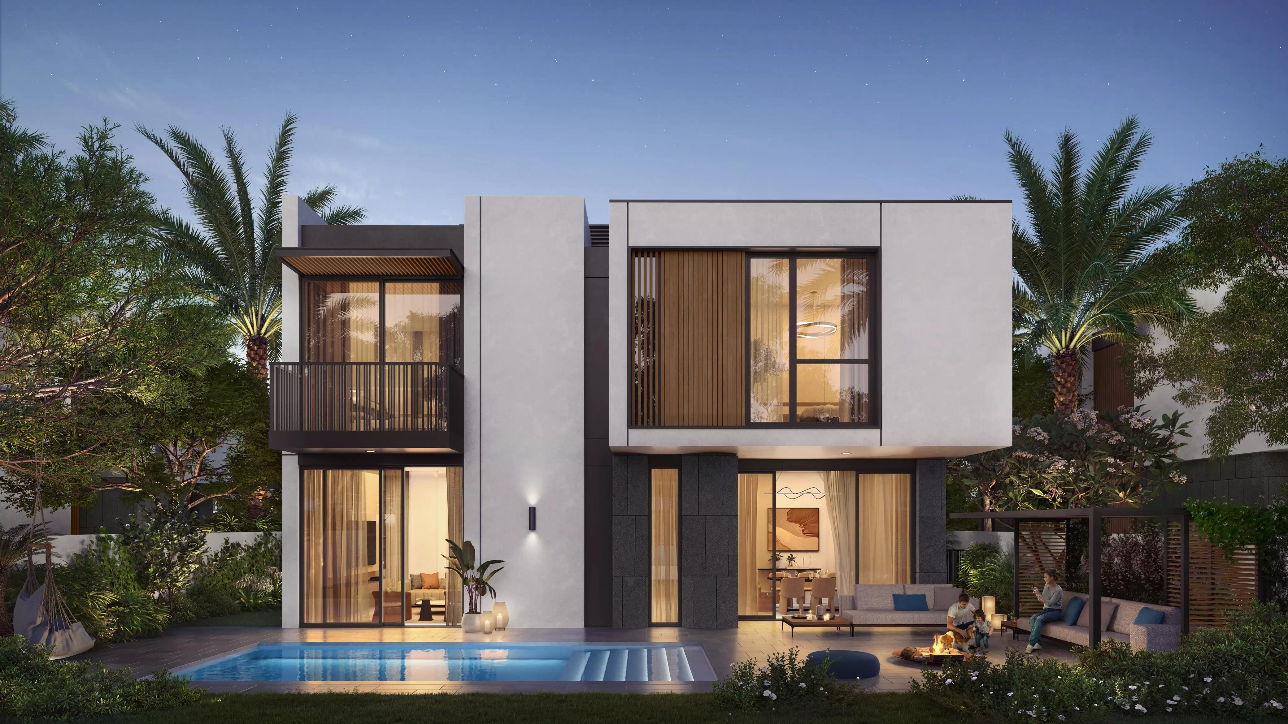 Interior living space in a The Wilds by Aldar villa, Dubai