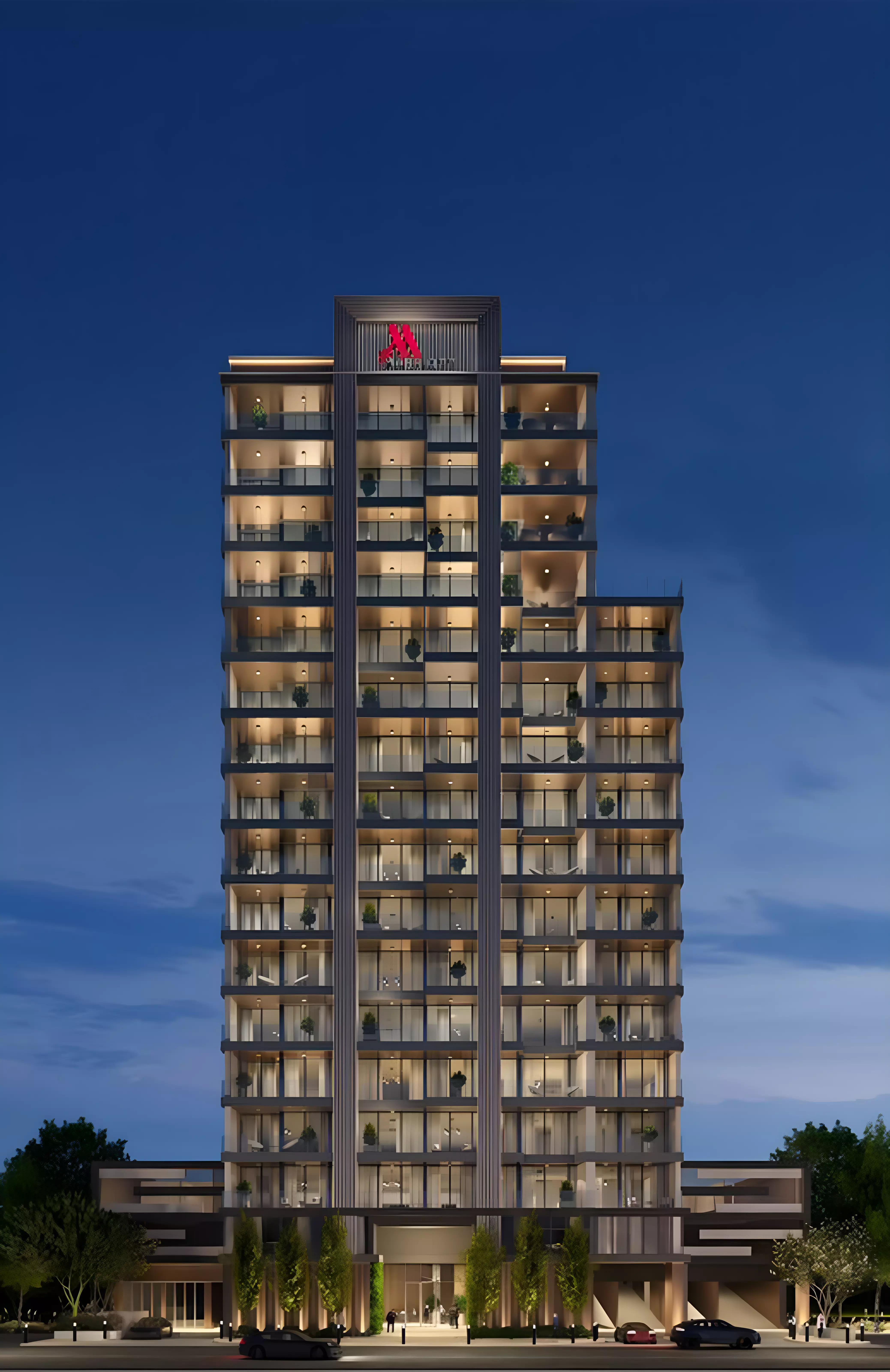 Marriott Residences by Octa building facade and entrance, Business Bay