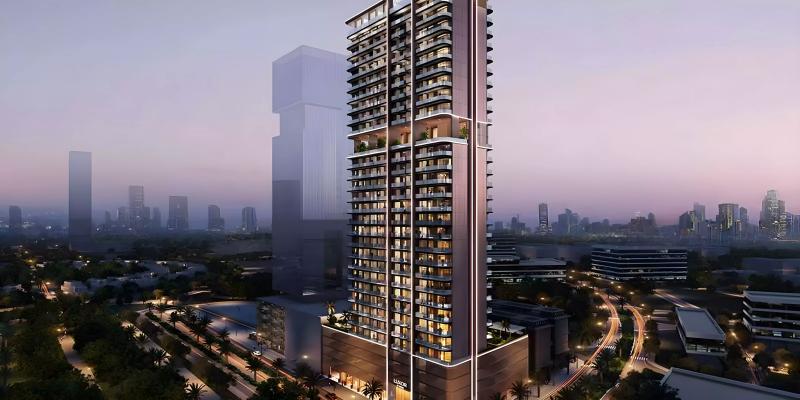 Imtiaz DLRC Tower exterior facade under construction, Dubai Land Residence Complex, Dubai