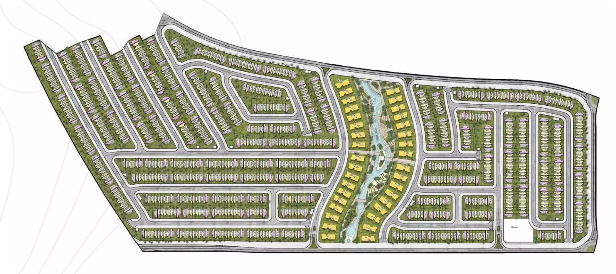 Master plan layout of Malta cluster within DAMAC Lagoons, Dubai