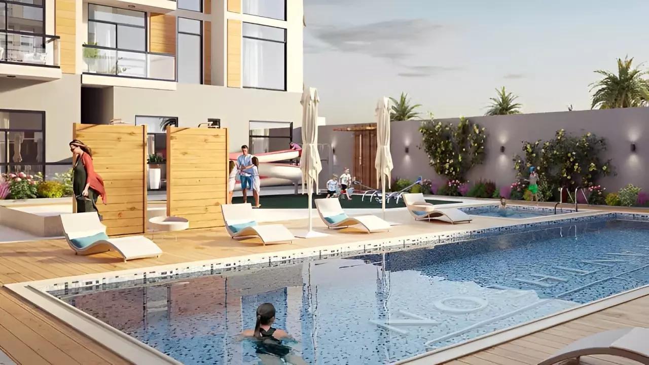 Maison Elysee 3 amenity deck view, JVC, Dubai