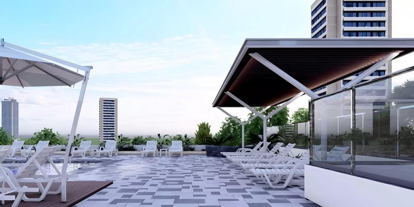 Apartment interior living space at Al Waleed Gardens Phase 2, Al Jaddaf