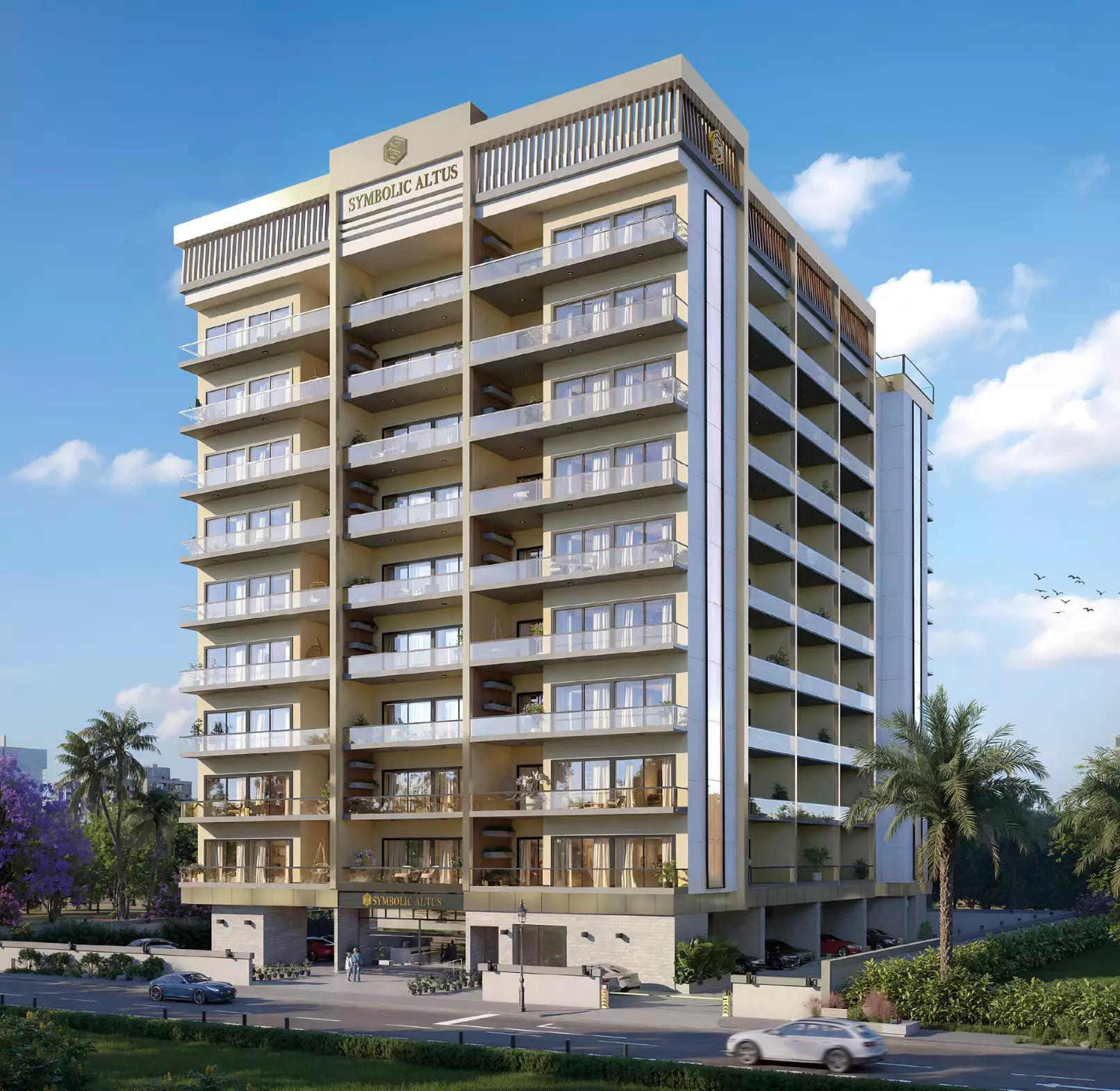 Symbolic Altus apartment interior living space, Liwan, Dubai