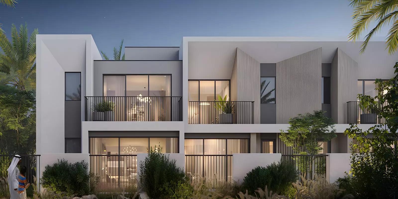 Anya townhouse kitchen with built-in appliances, Arabian Ranches 3, Dubai
