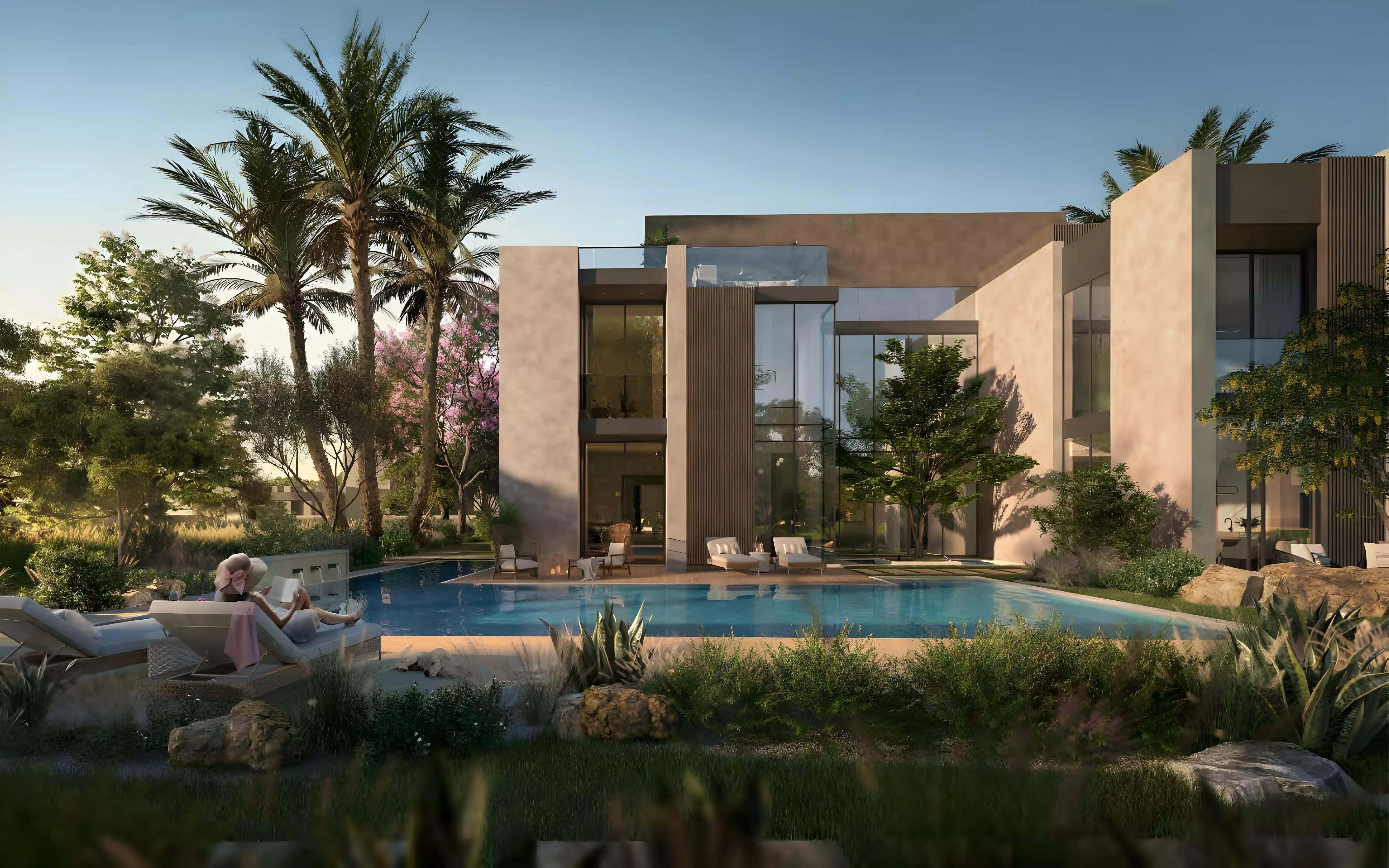 Amenity deck and seating area at Rise by Athlon 3, Athlon by Aldar