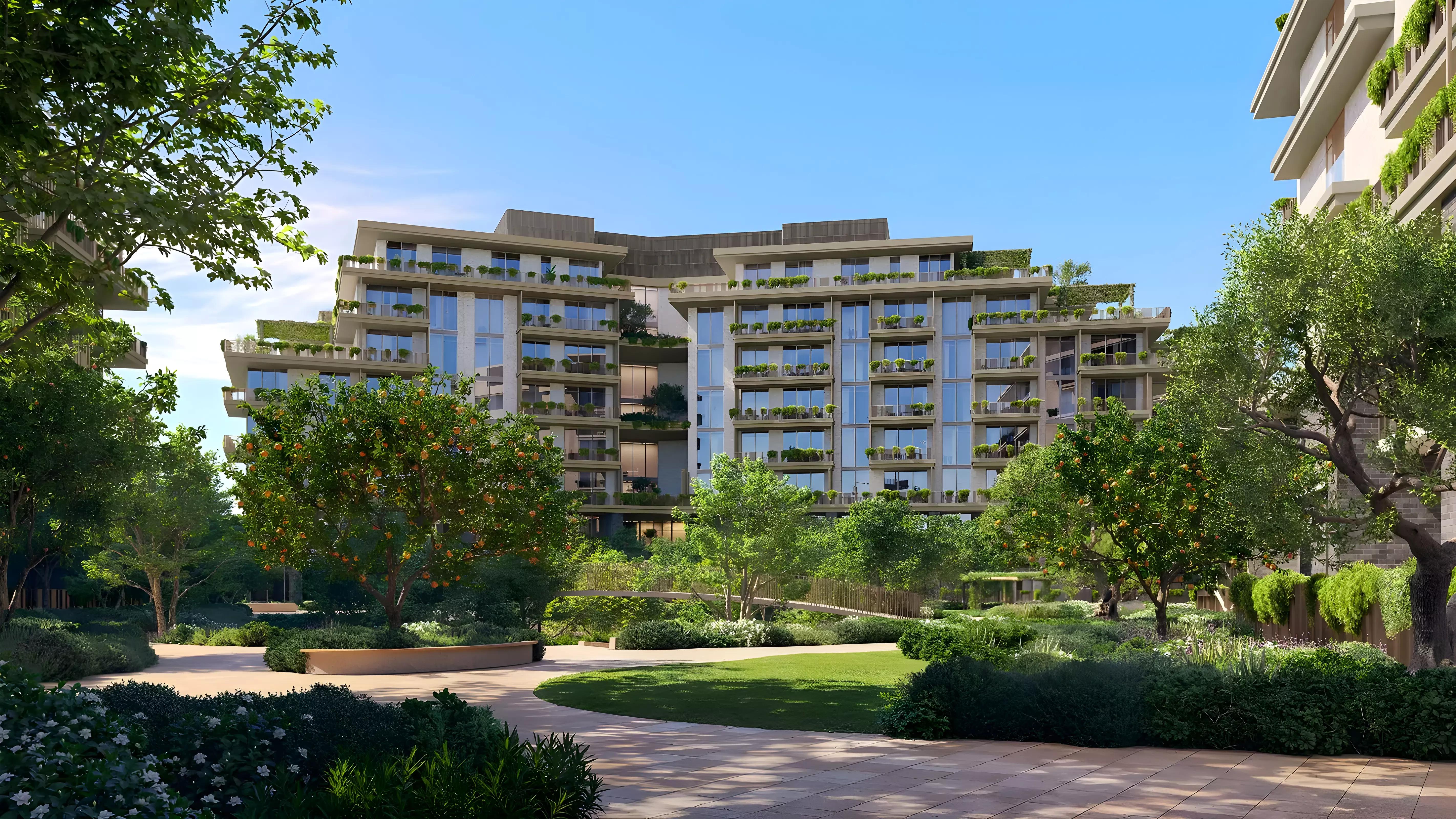 Arancia Yards 2 building facade and entrance, City of Arabia