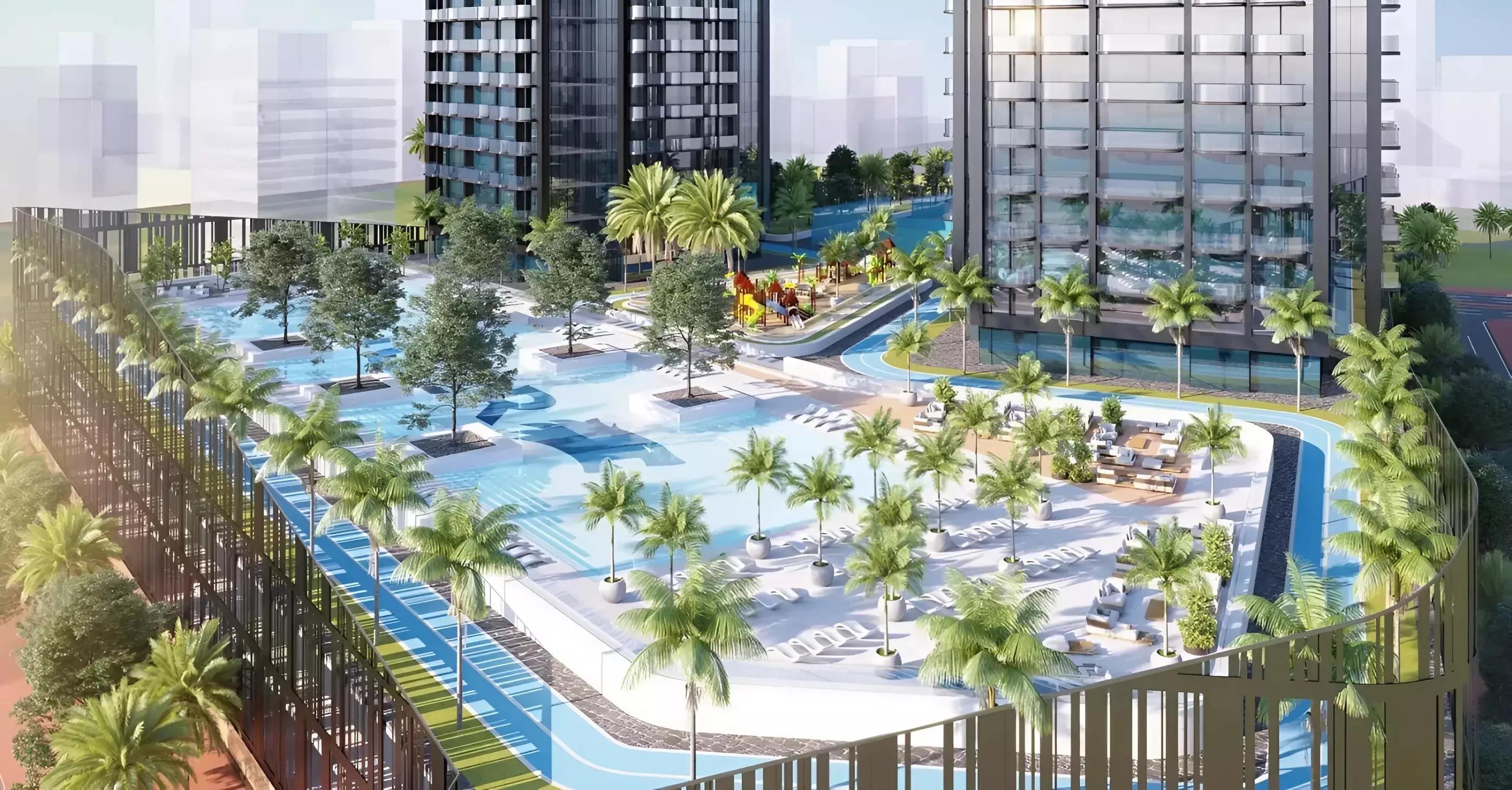 Ananda Residences building elevation and entrance, Motor City, Dubai