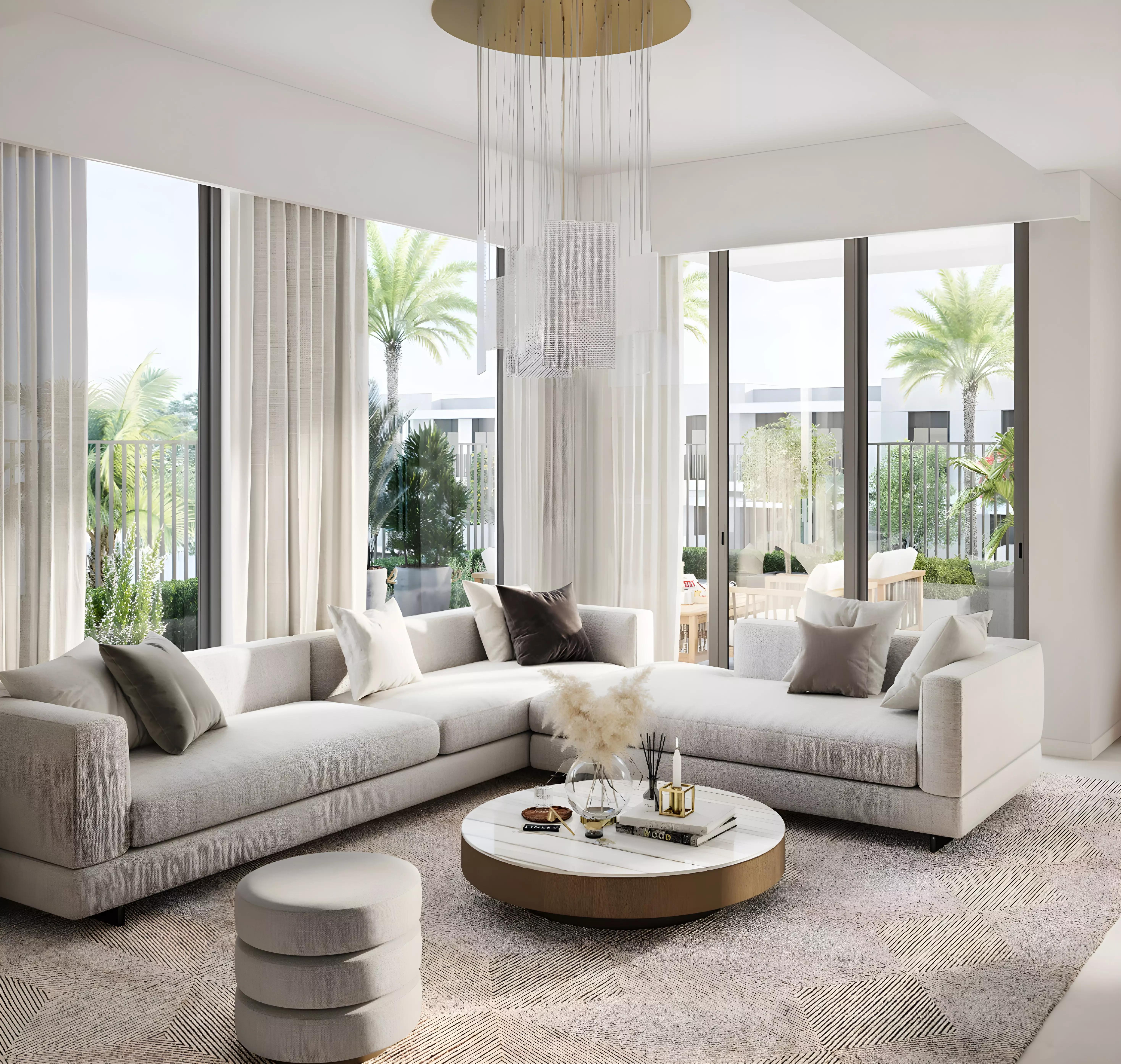 Expo Golf Villas 6 community landscaping and walkway, Emaar South, Dubai South