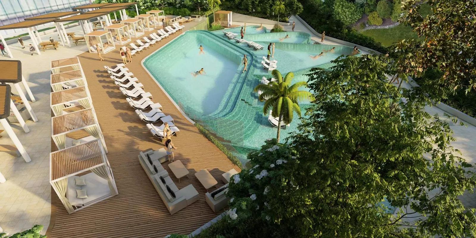 Landscaped grounds surrounding 330 Riverside Crescent, Sobha Hartland II, Bukadra
