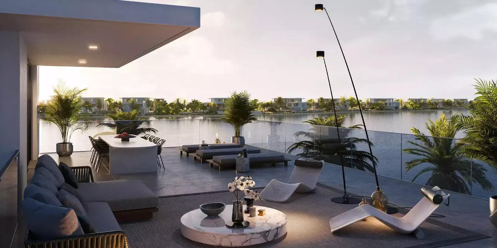 District One West community landscaping and pathway, MBR City, Dubai