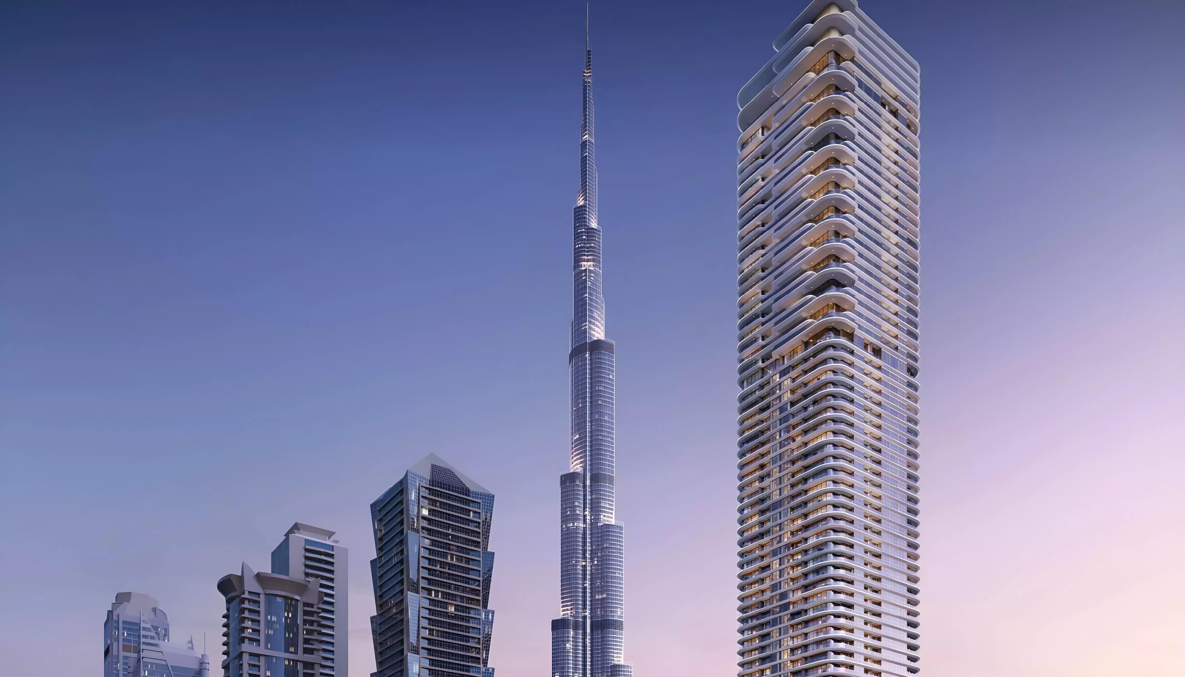 Avarra by Palace landscaped garden walkway, Business Bay, Dubai