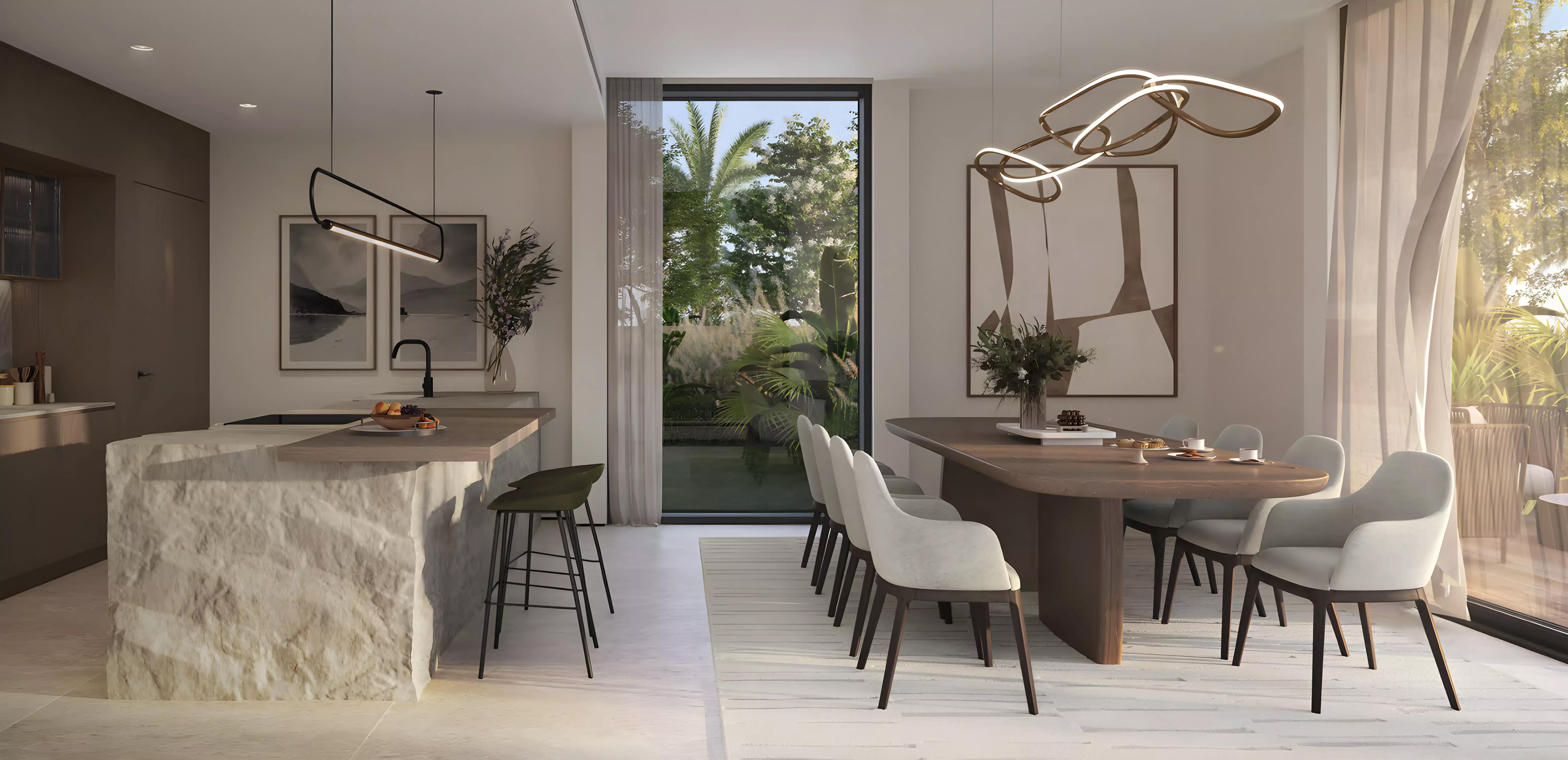 Cassia Villas facade and landscaped entrance, The Wilds by Aldar