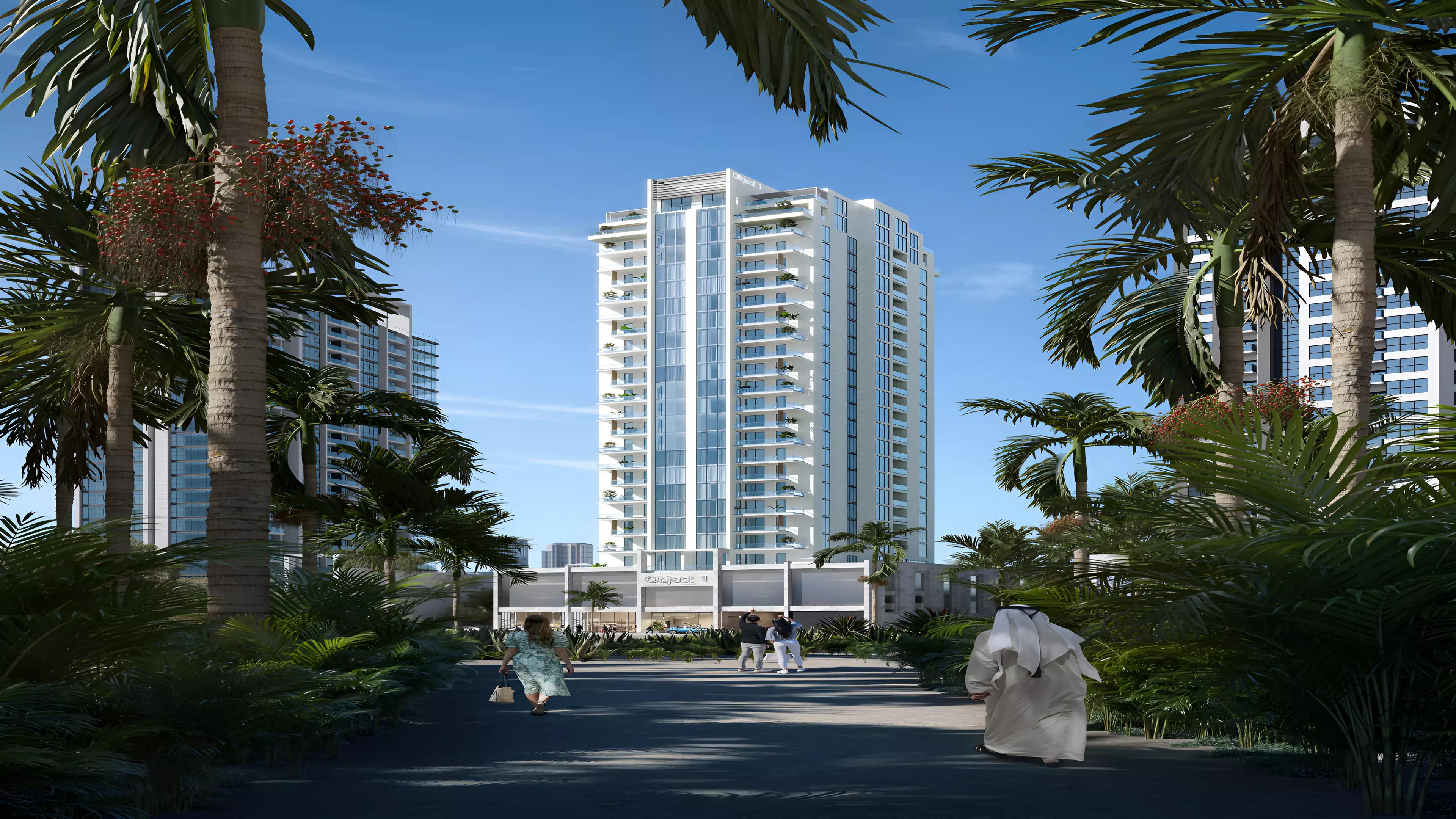 RA1N Residence apartment building exterior, JVC, Dubai