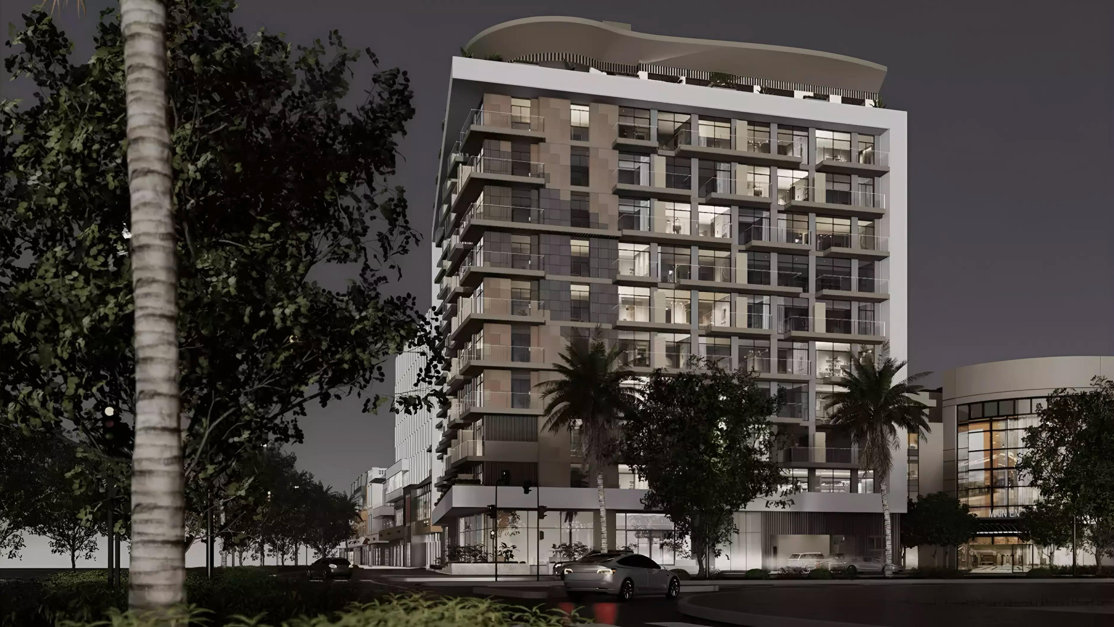Stonehenge Residences building amenity area, Jumeirah Village Circle
