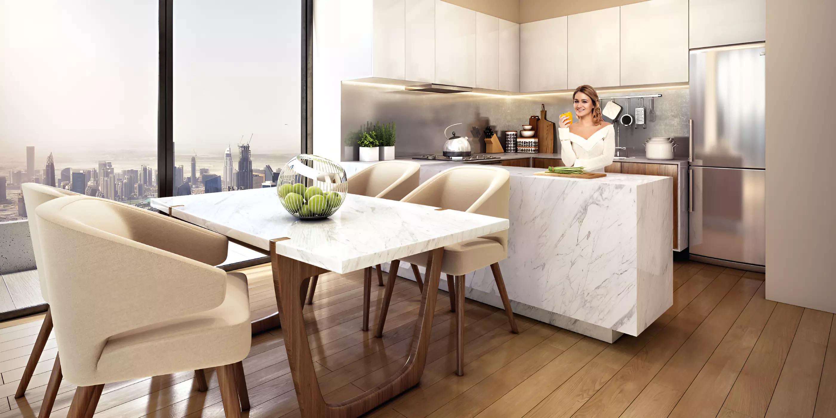 Azizi Riviera 3 community amenity space, Meydan One