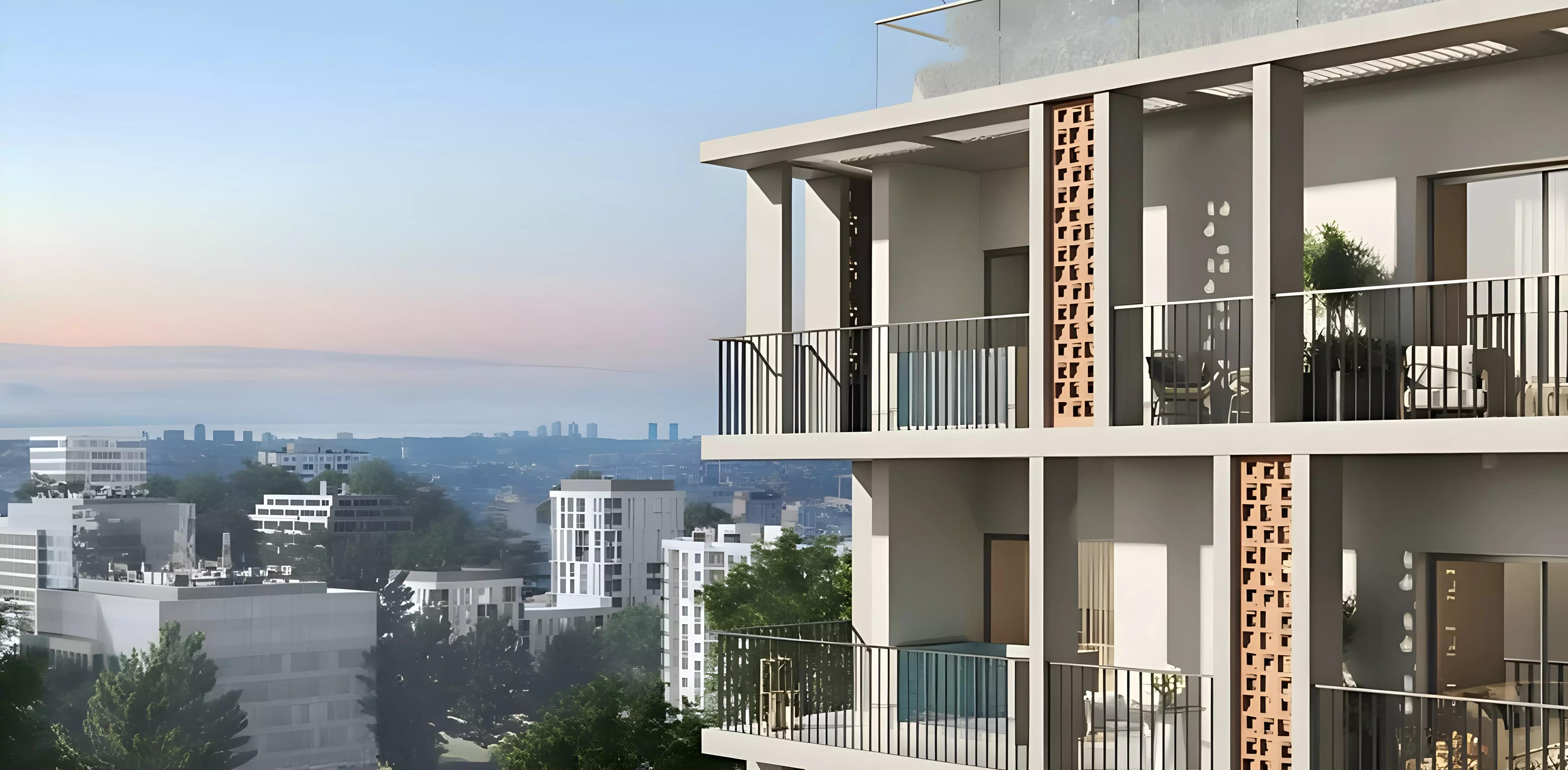Cavendish Square building elevation view, Jumeirah Village Triangle, Dubai