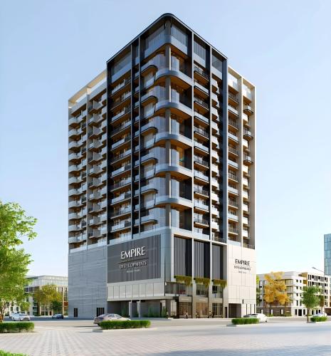 Exterior render of the Empire Developments apartment and duplex project in Jumeirah Village Circle, Dubai