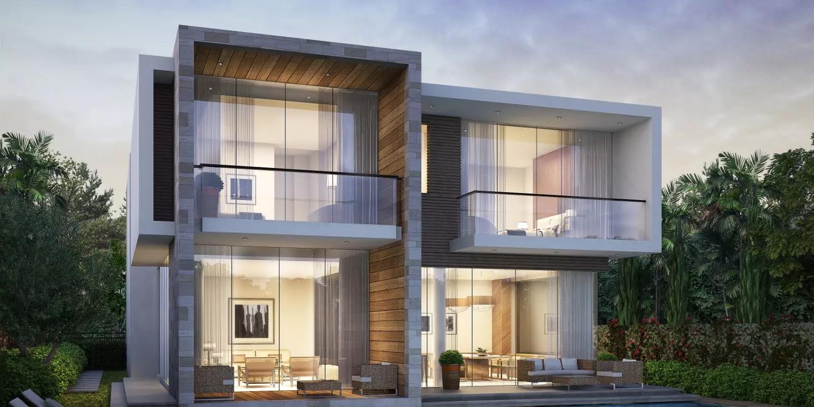 Veneto Villas townhouse row with landscaped garden, DAMAC Hills