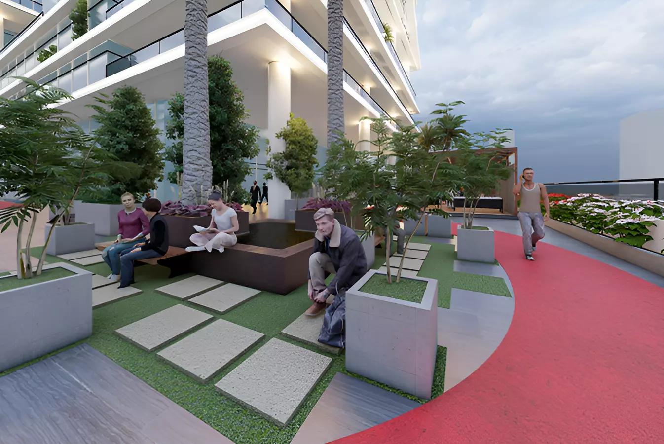 Elitz by Danube apartment interior living space, JVC, Dubai