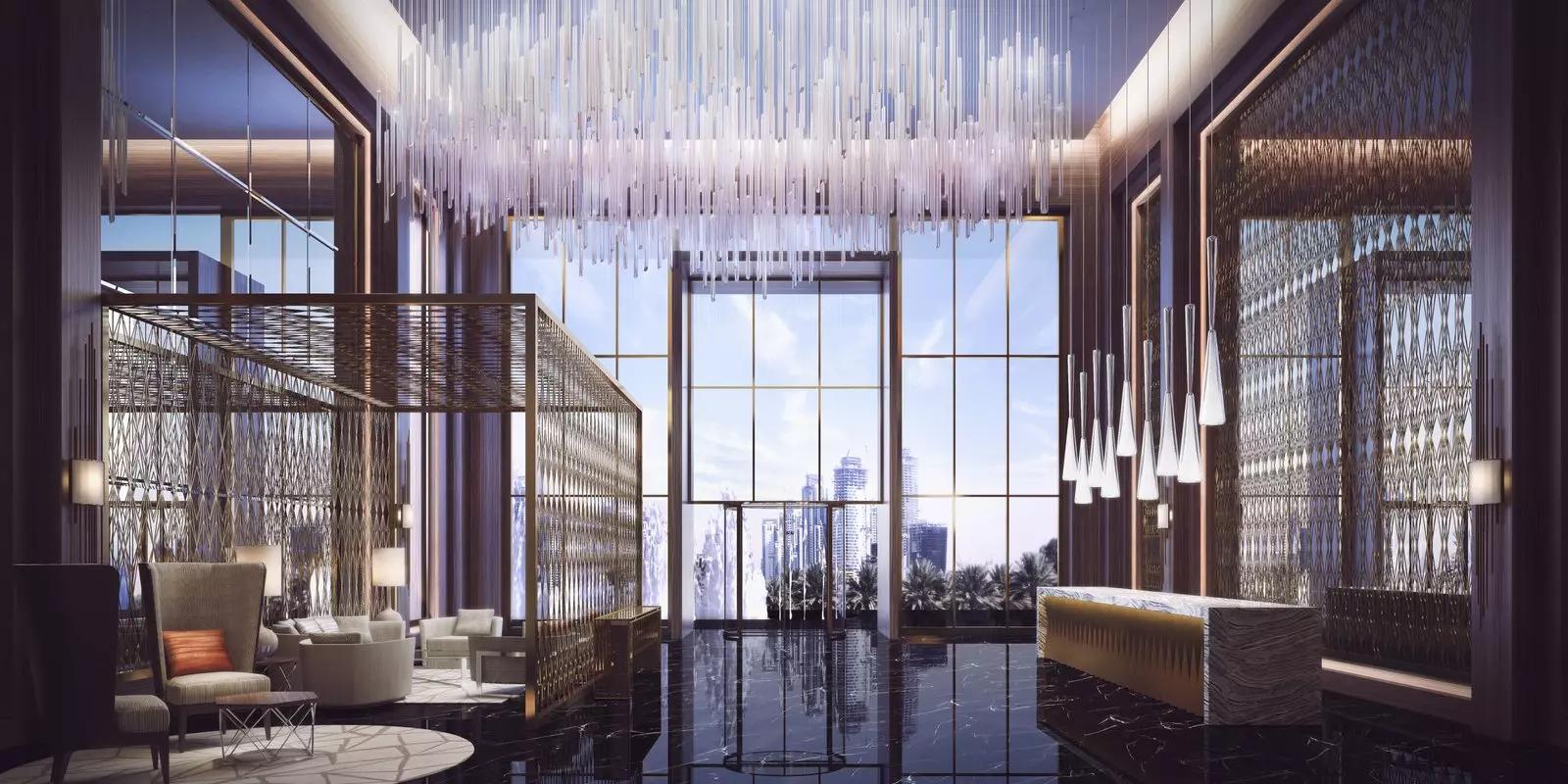 Aykon City Tower B bedroom interior with built-in wardrobes, Business Bay, Dubai