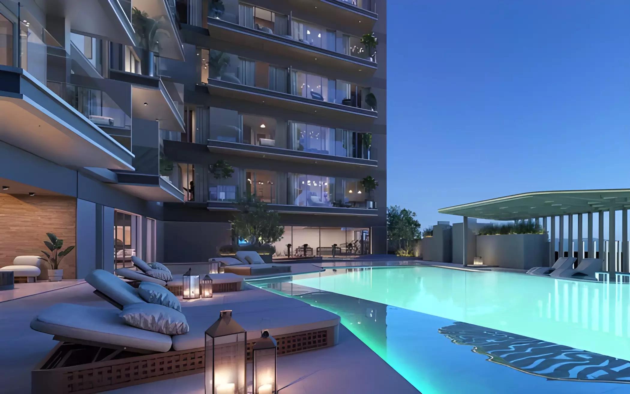 Lume Residence indoor swimming pool amenity, Jumeirah Village Circle