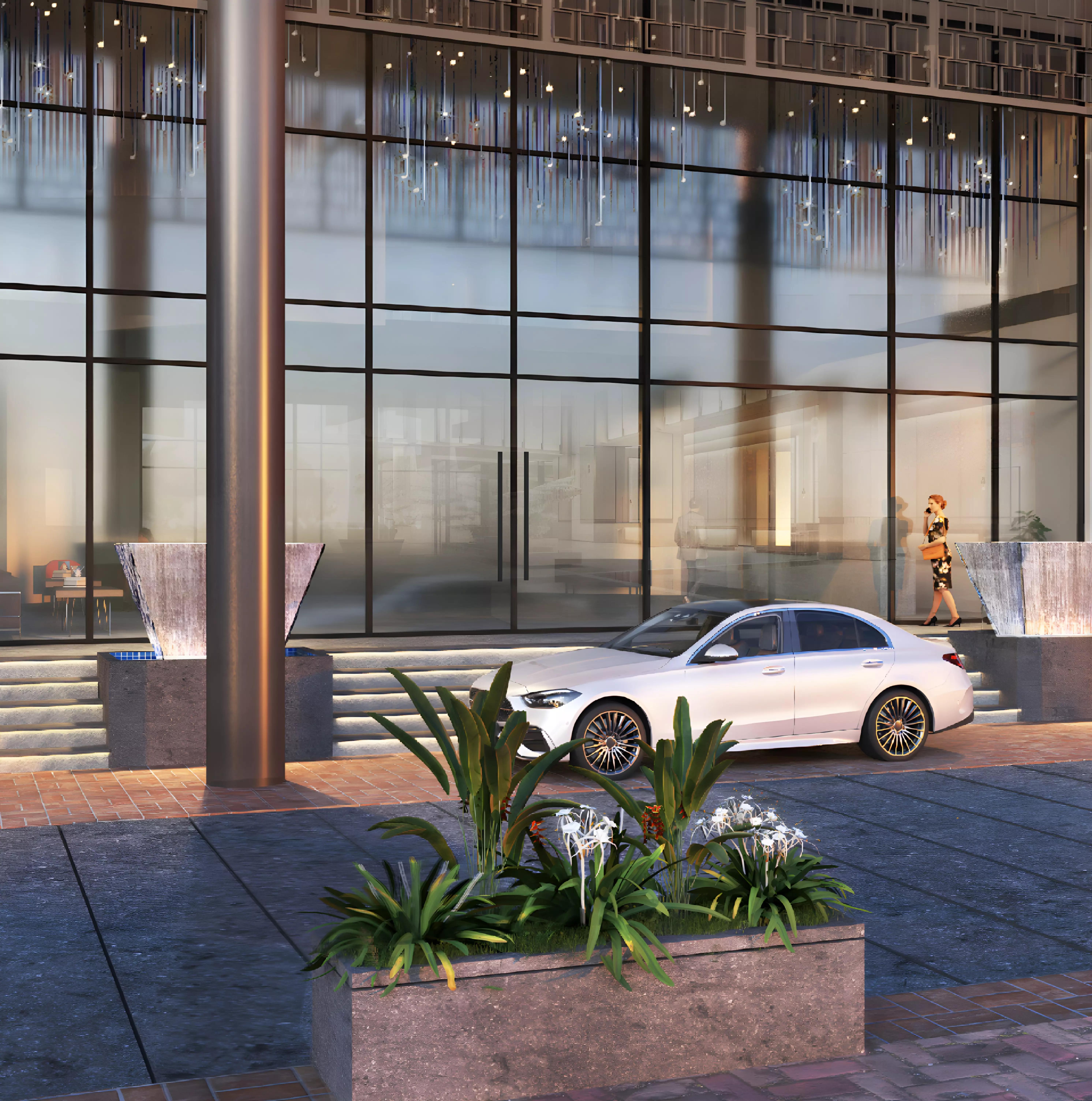 Marquis Galleria shared swimming pool deck, Arjan