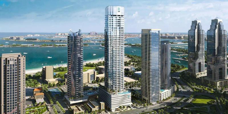 Liv Lux tower exterior view, Dubai Marina waterfront
