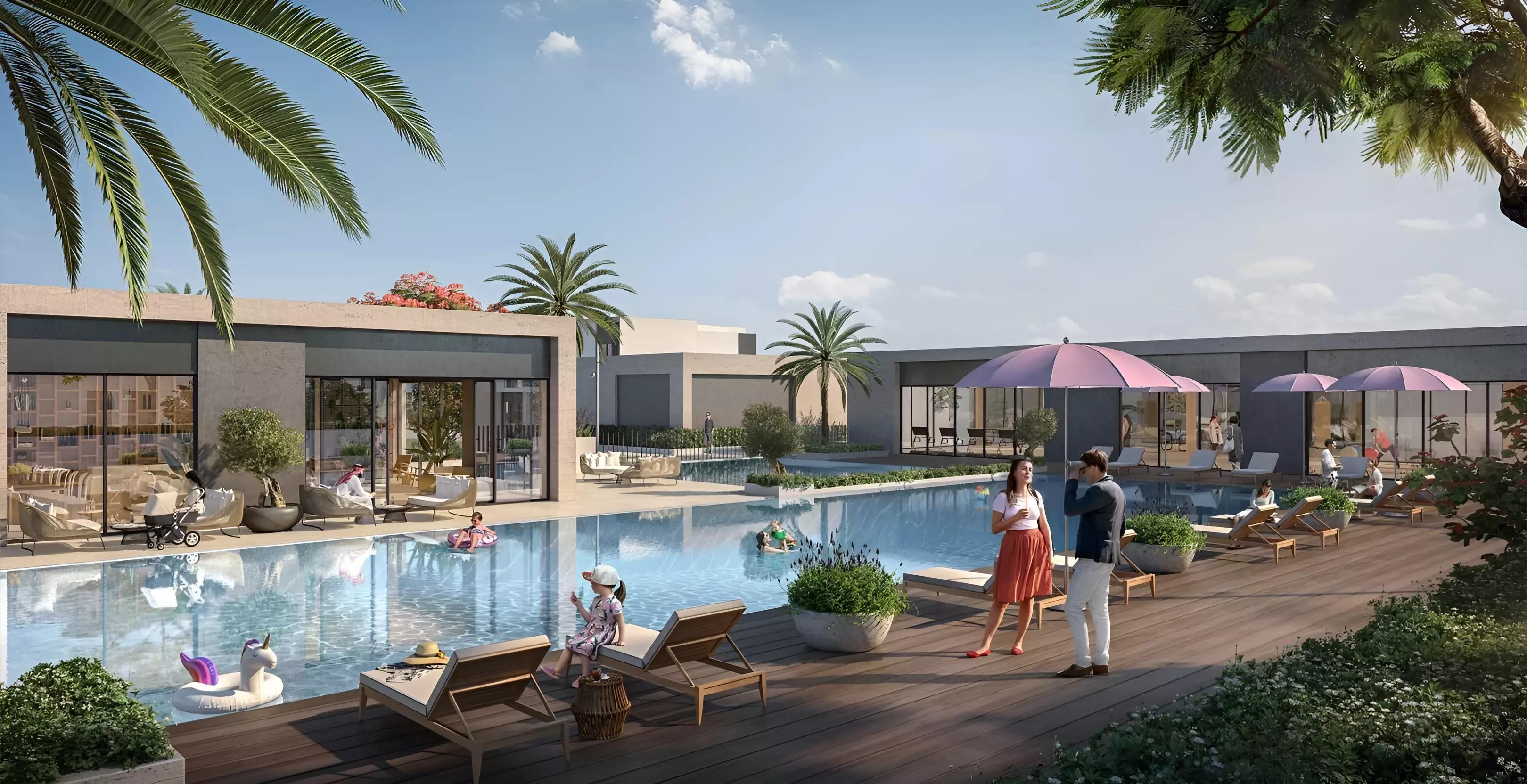 Interior living space in a Nara Phase 2 townhouse, The Valley, Dubai