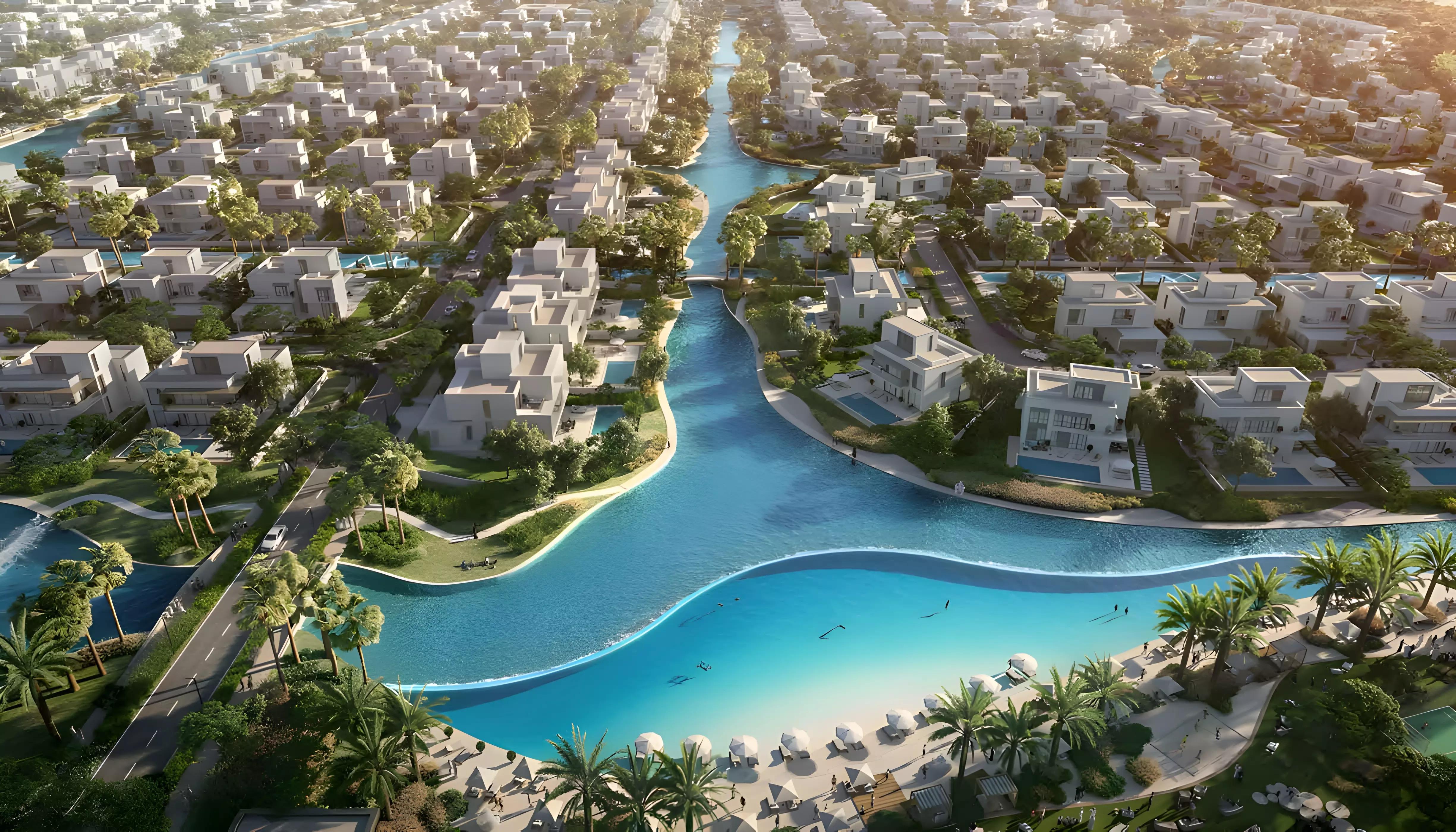 Palace Villas Ostra living interior with natural light, Dubai