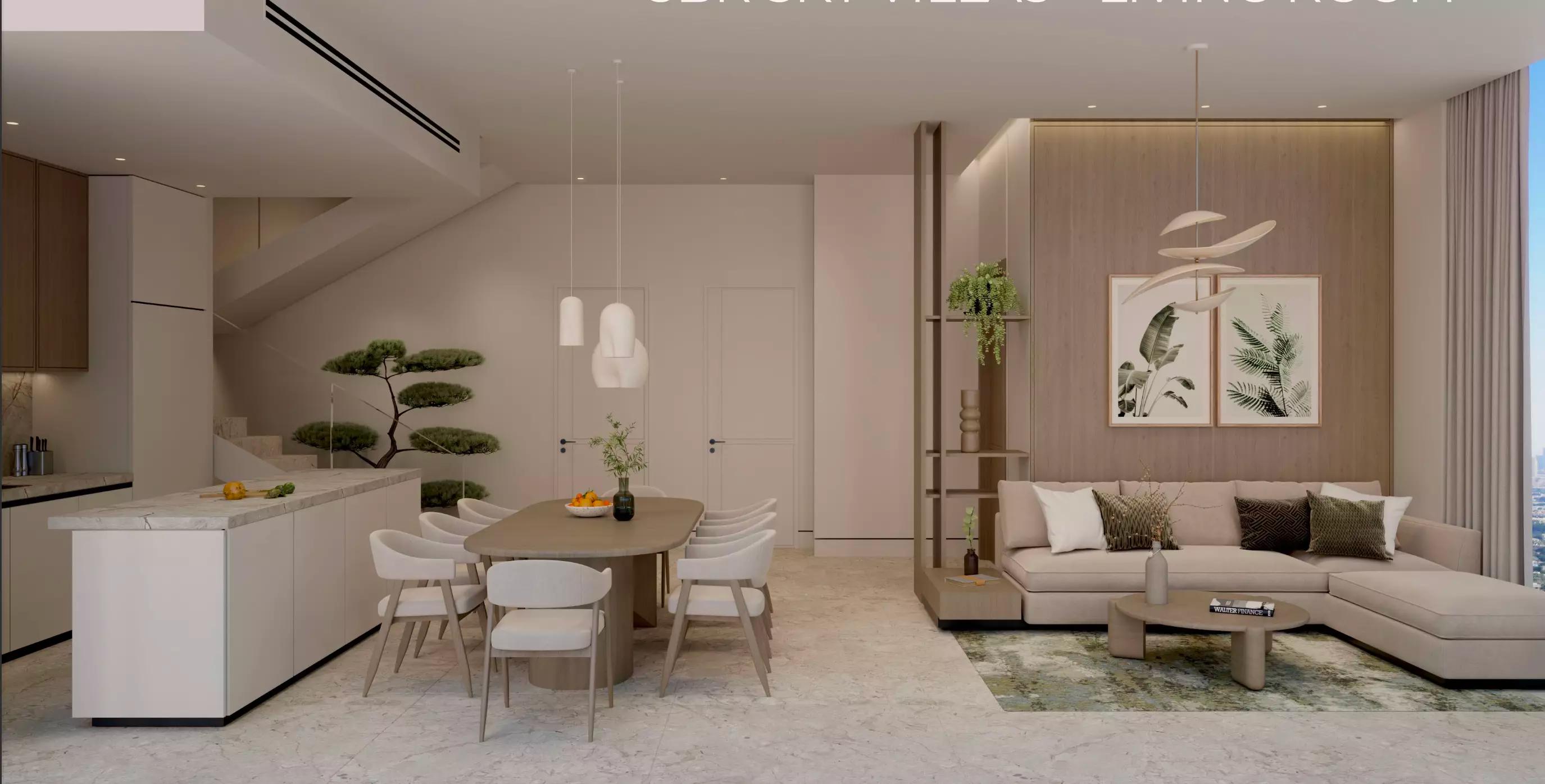 Interior lounge or lobby space at Treppan Tower, Dubai