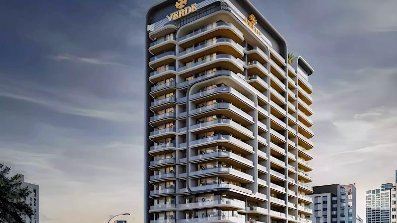 Verde by Vision apartment building exterior in Dubai Sports City