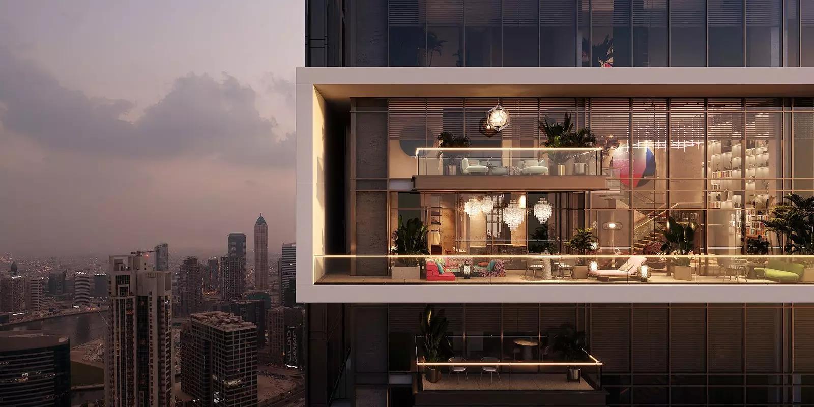 25H Heimat At Downtown Dubai shared pool deck and lounge area