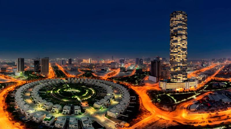 Veda by Aum One exterior render in Jumeirah Village Circle, District 11, Dubai