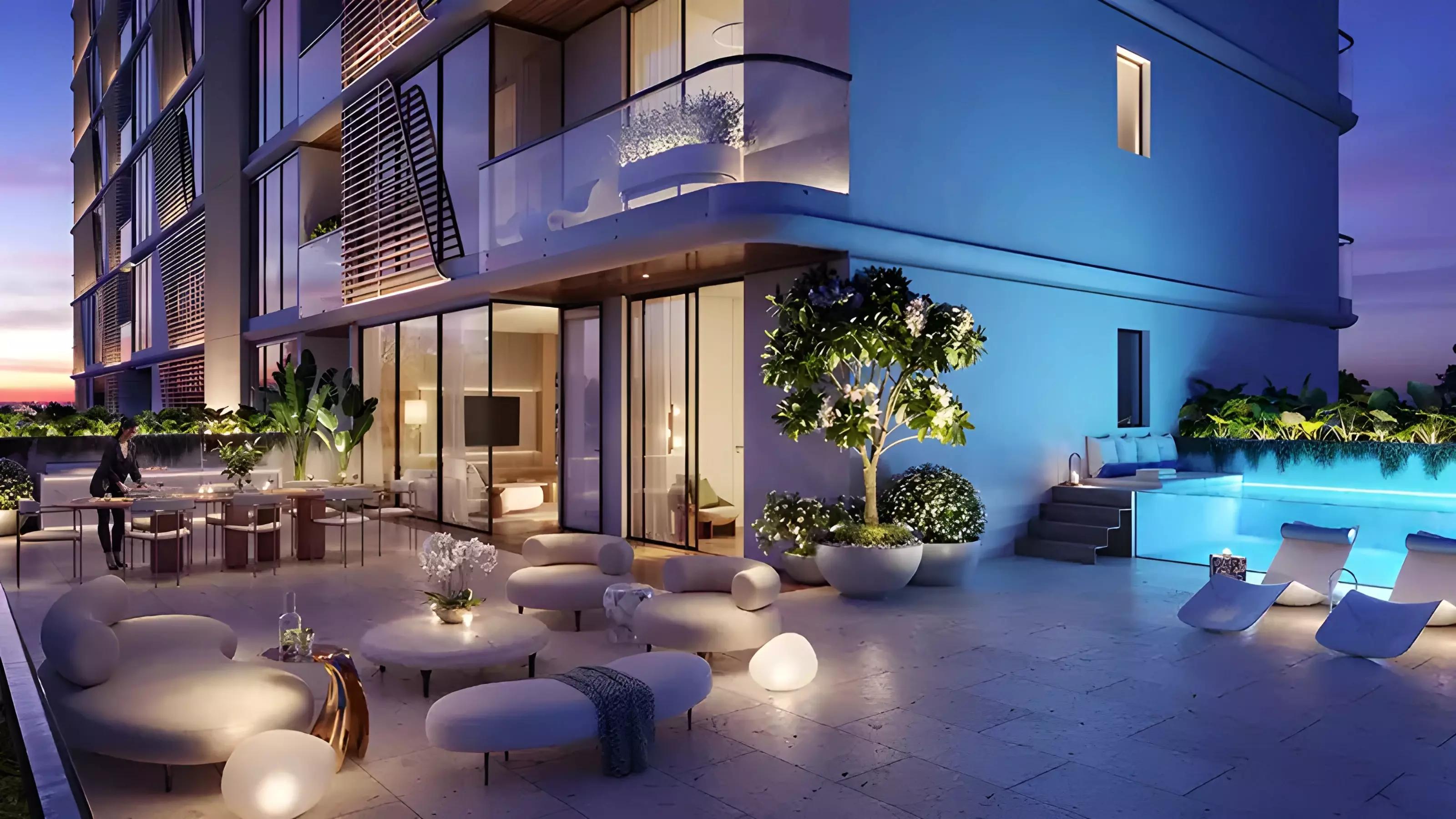 Gymnasium interior at Symphony by Chaimaa residential tower, Dubai